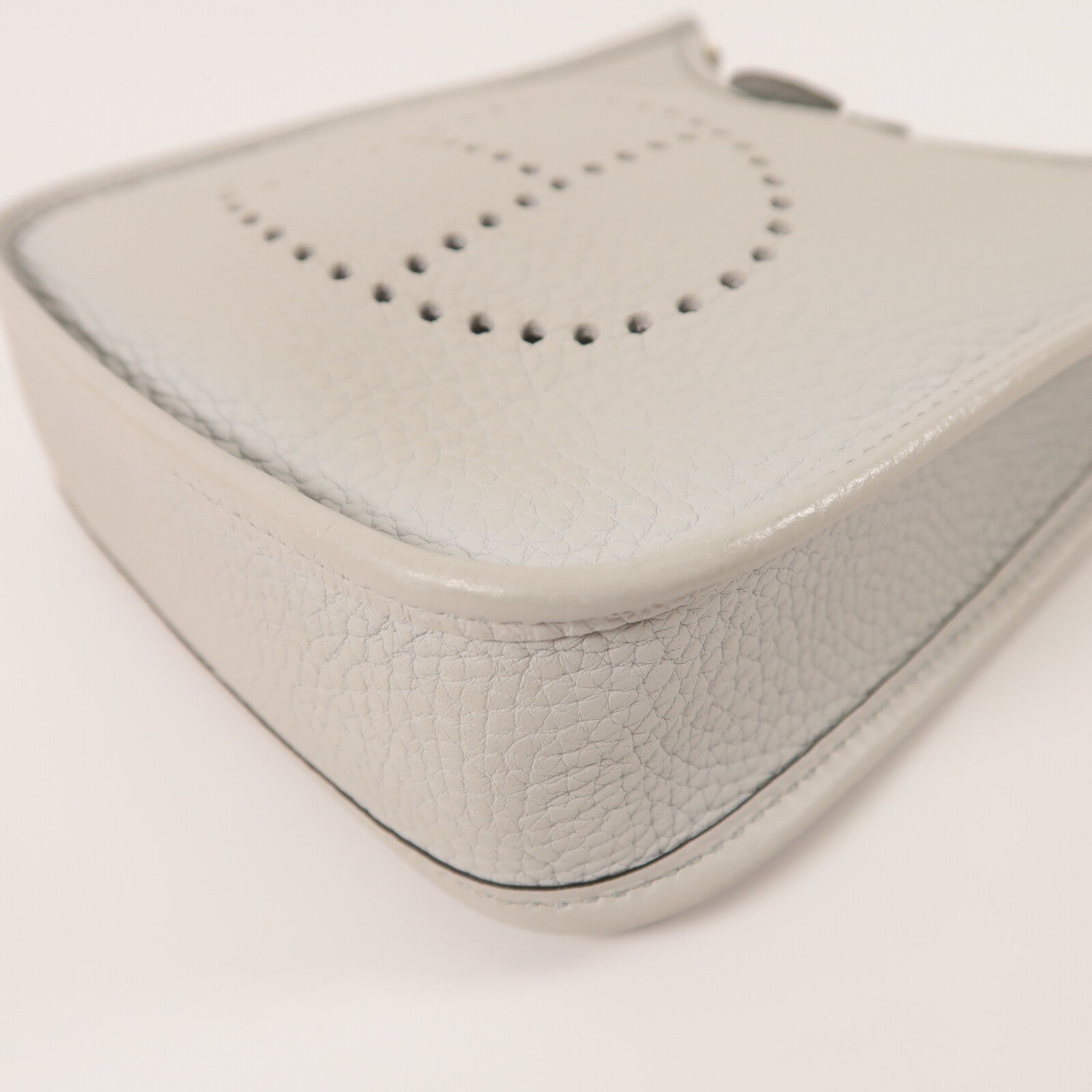 HERMES Clemence皮革Evelyne TPM肩背袋Gris Pantin