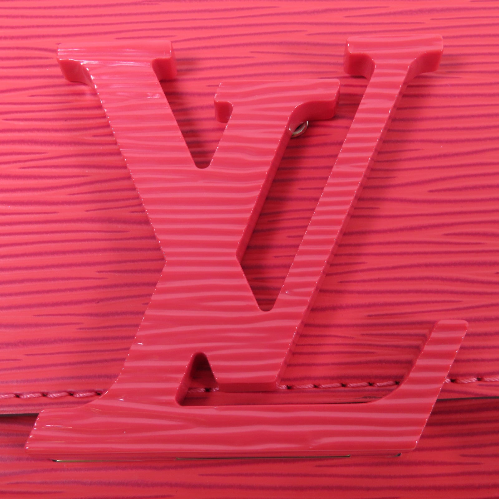 LOUIS VUITTON Epi Louise PM銀扣肩背袋粉紅色
