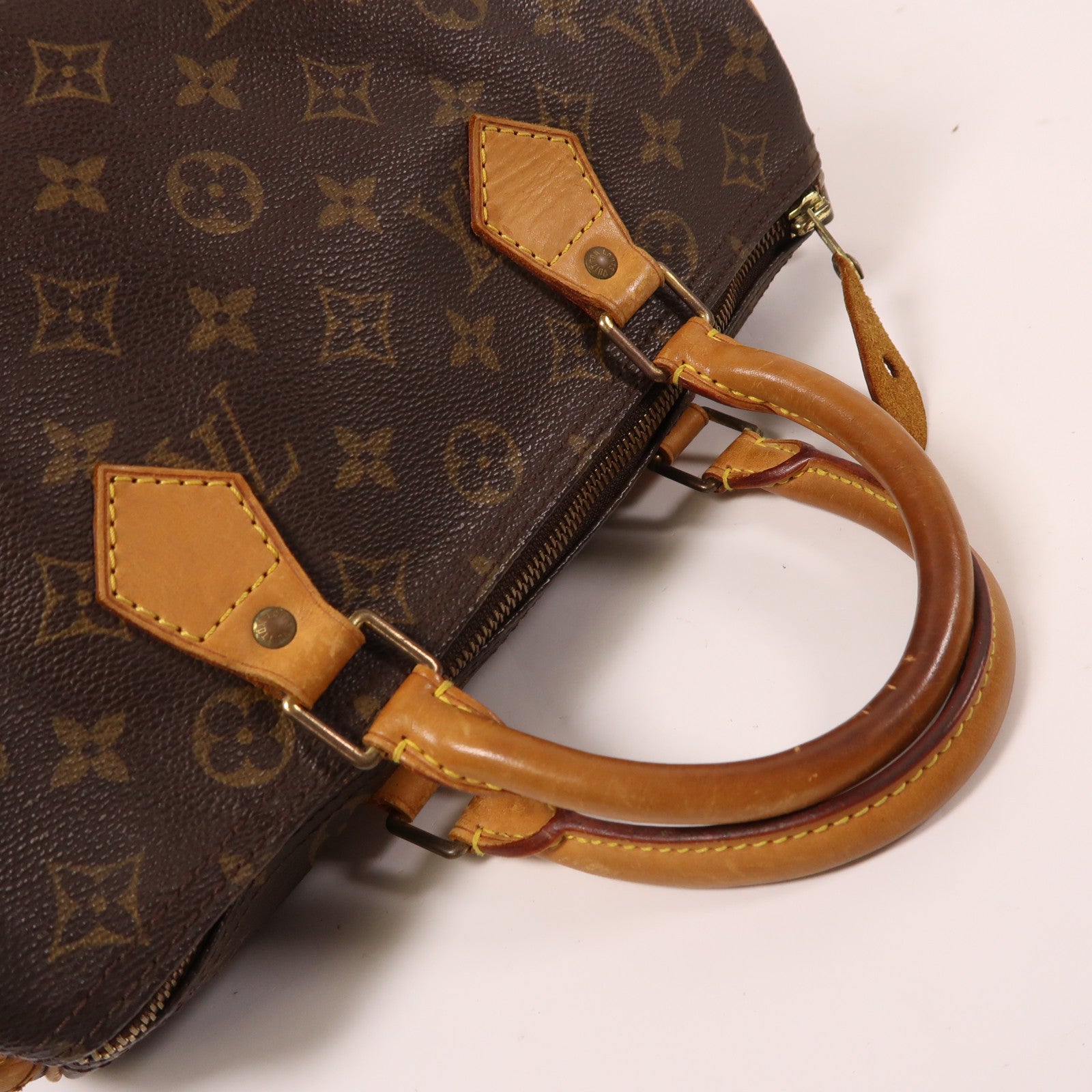 LOUIS VUITTON 【激減優惠】Monogram Speedy 30金扣手挽袋棕色