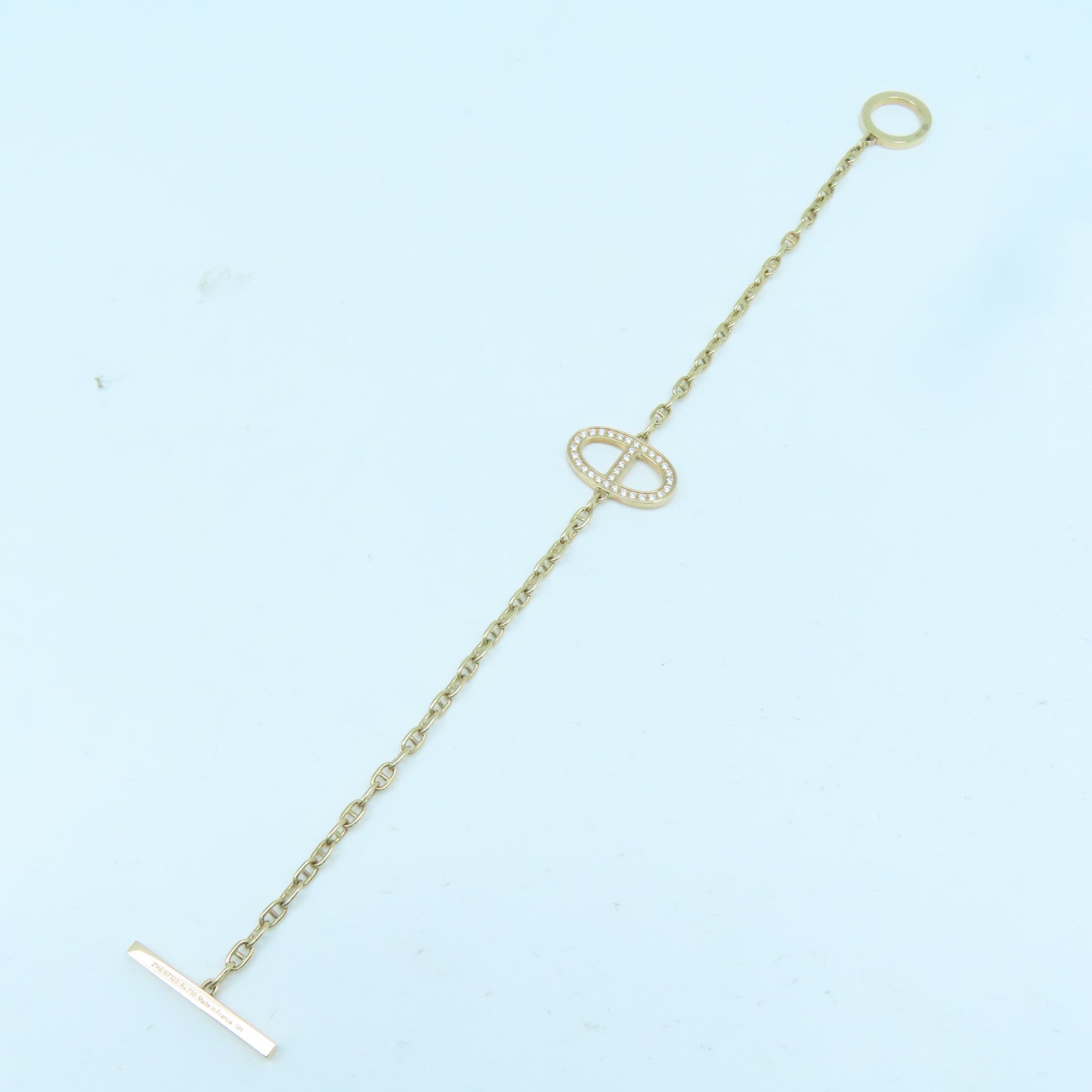 HERMES 18K Rose Gold Farandole Bracelet0.16ct Diamond Bracelet Gold