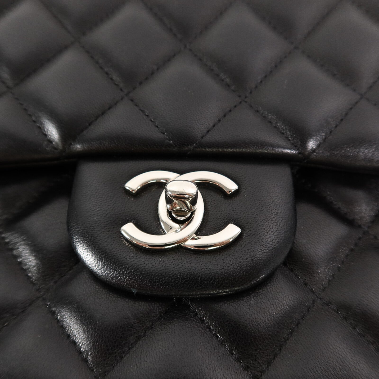 CHANEL 羊皮皮革Large Classic鏈帶肩背袋