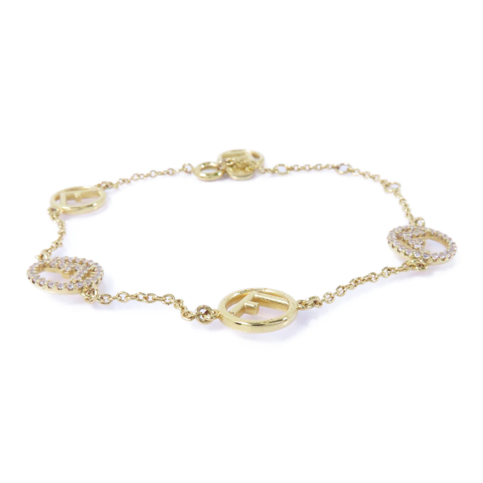 FENDI 金屬Bracelet手鏈金色/透明