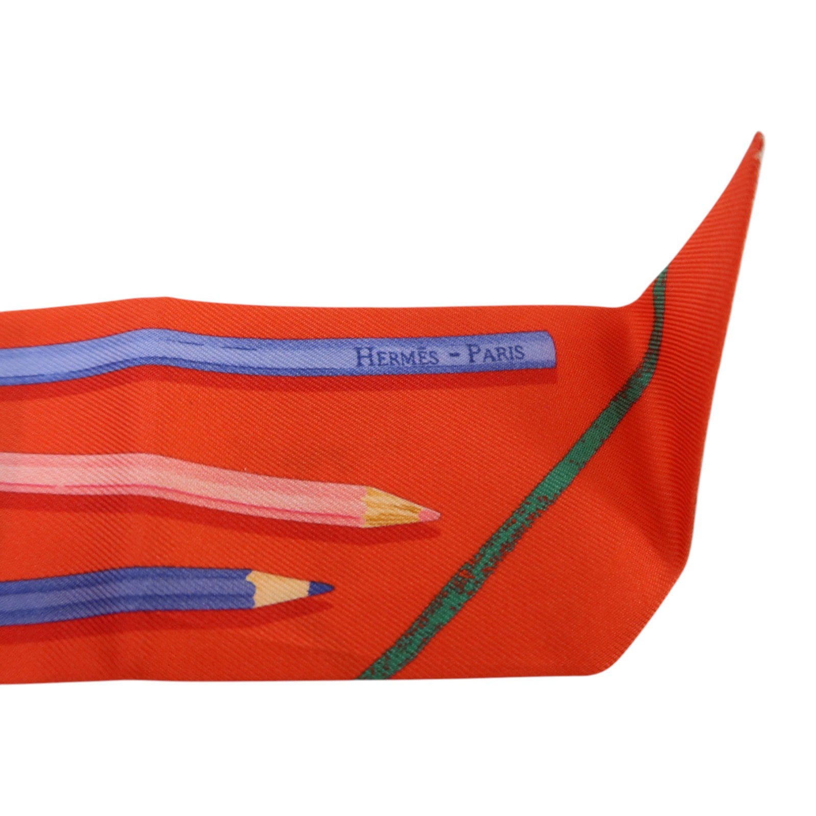 HERMES 絲質A Vos Crayons et Carre Libre Twilly絲巾