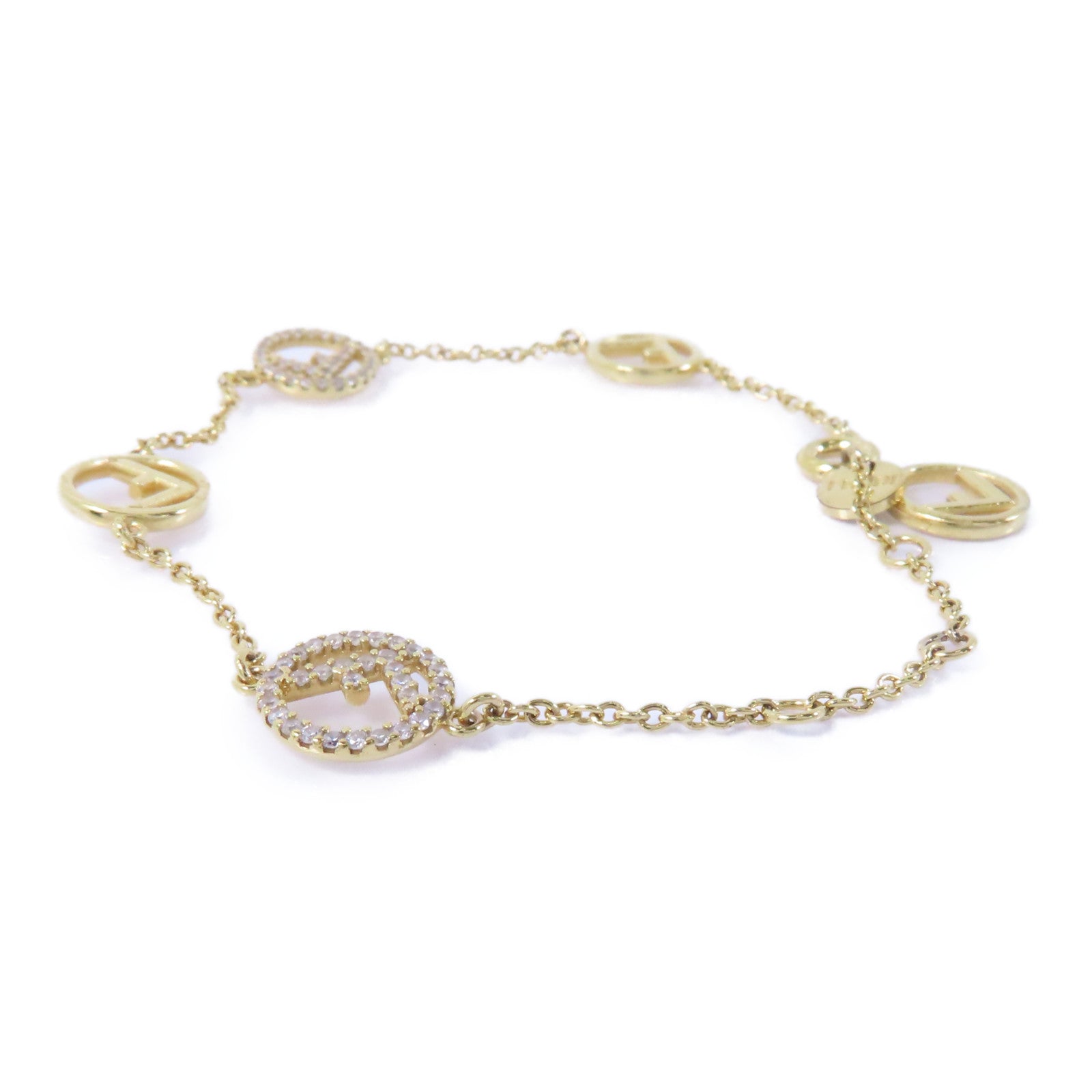FENDI 金屬Bracelet手鏈金色/透明