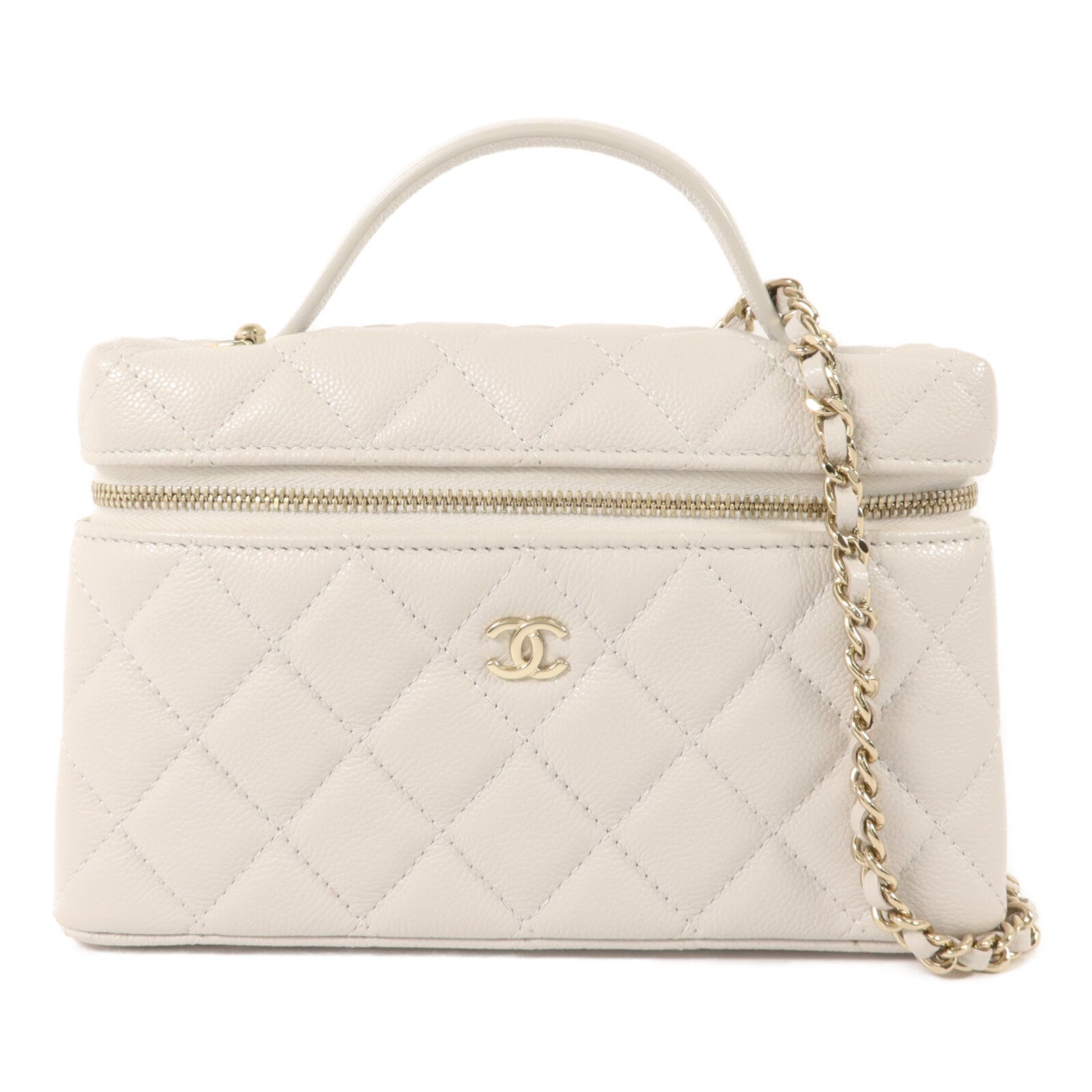 CHANEL 牛皮皮革Vanity Case 25C手挽肩背兩用袋