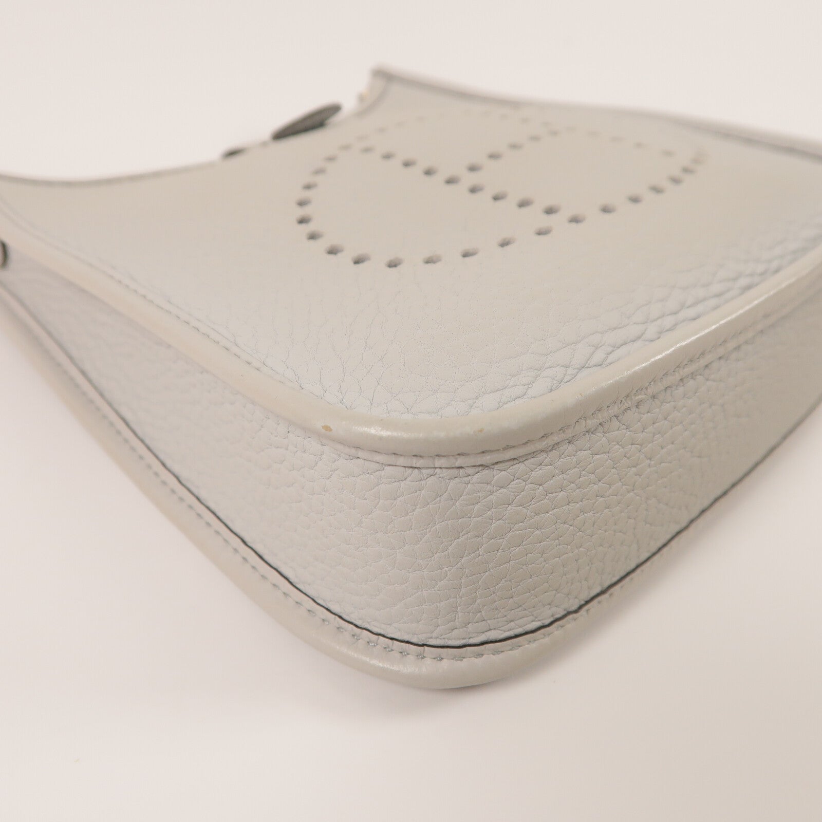 HERMES Clemence皮革Evelyne TPM肩背袋Gris Pantin