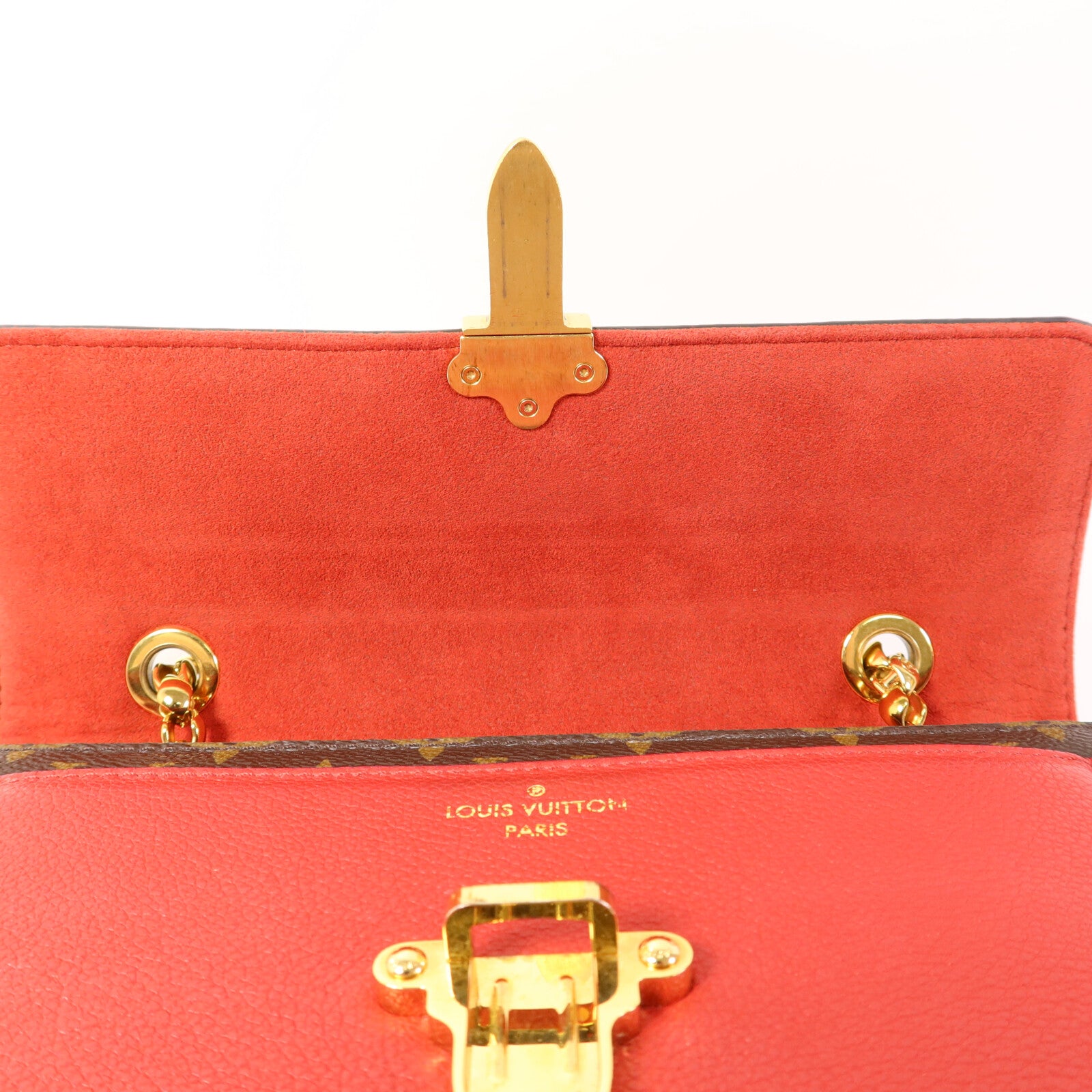 LOUIS VUITTON Monogram Victoire金扣鏈帶肩背袋