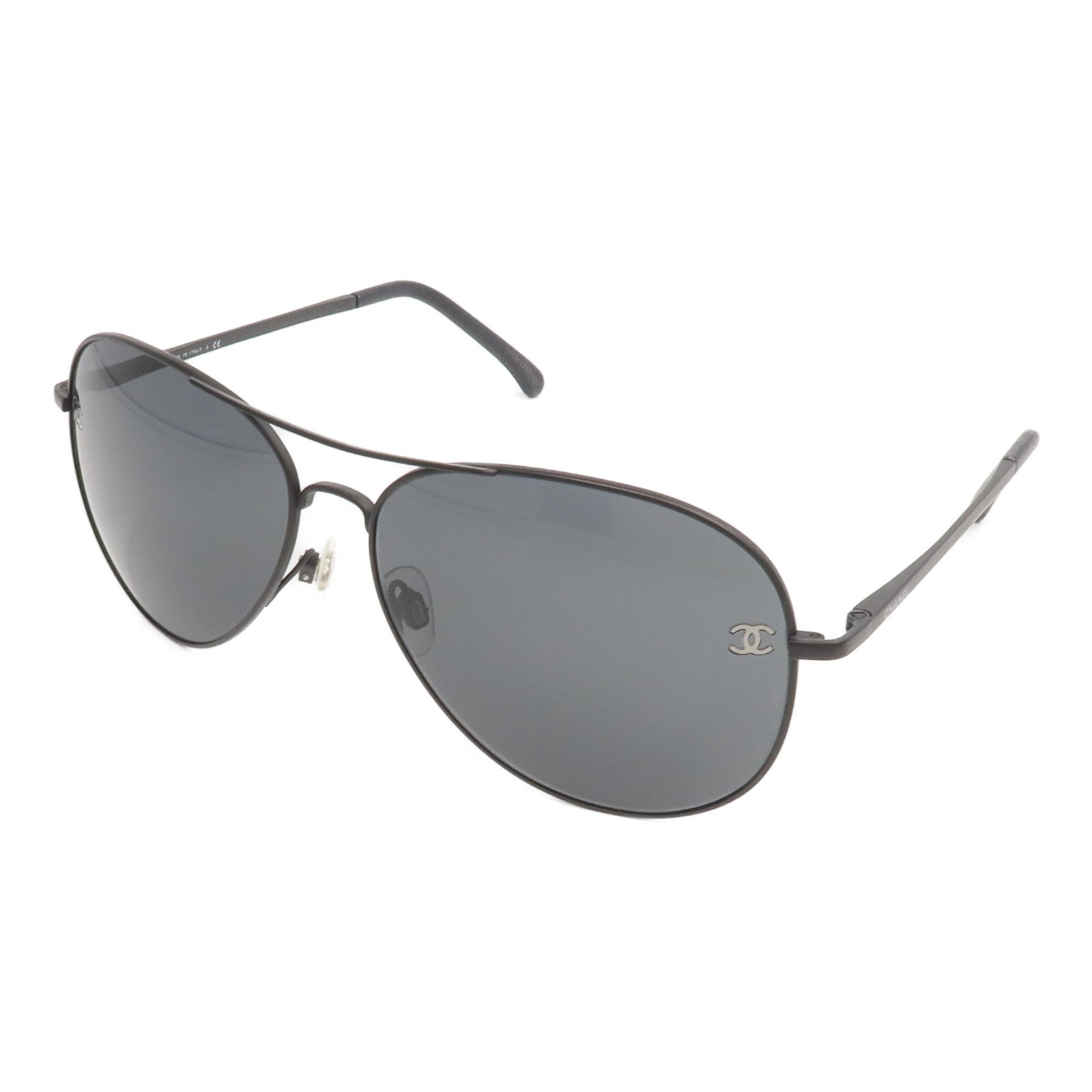 CHANEL 鈦/皮革Sunglasses太陽眼鏡