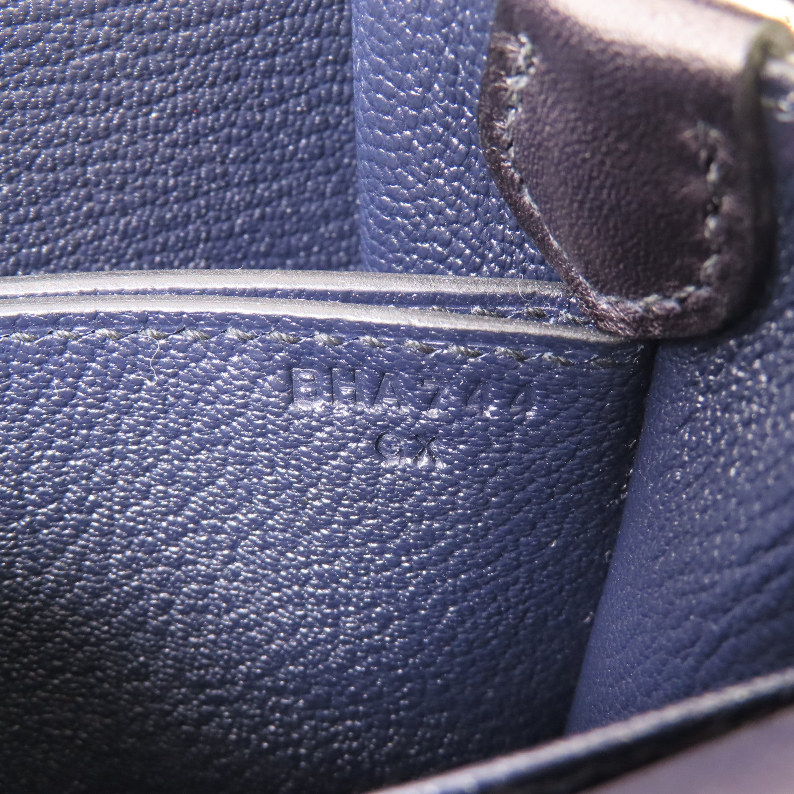 HERMES (PRICE DOWN) GHW Mini Roulis 2 Way Shoulder Bag Evercolor Leather 76 Bleu Indigo