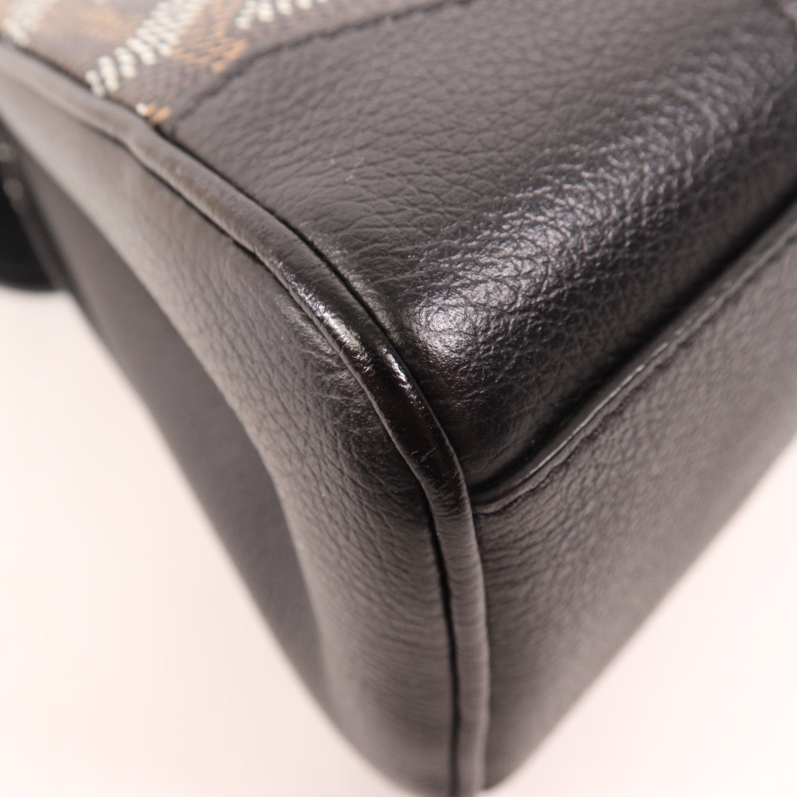 GOYARD 塗層帆布/牛皮皮革Saigon Mini銀扣手挽肩背兩用袋