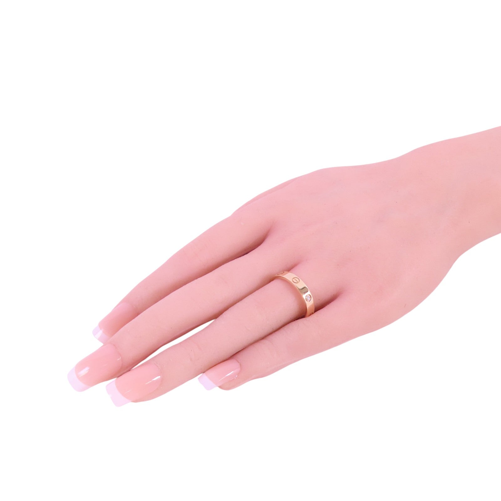 CARTIER 18K玫瑰金Diamond Love Ring鑽石戒指#58/US#8.25