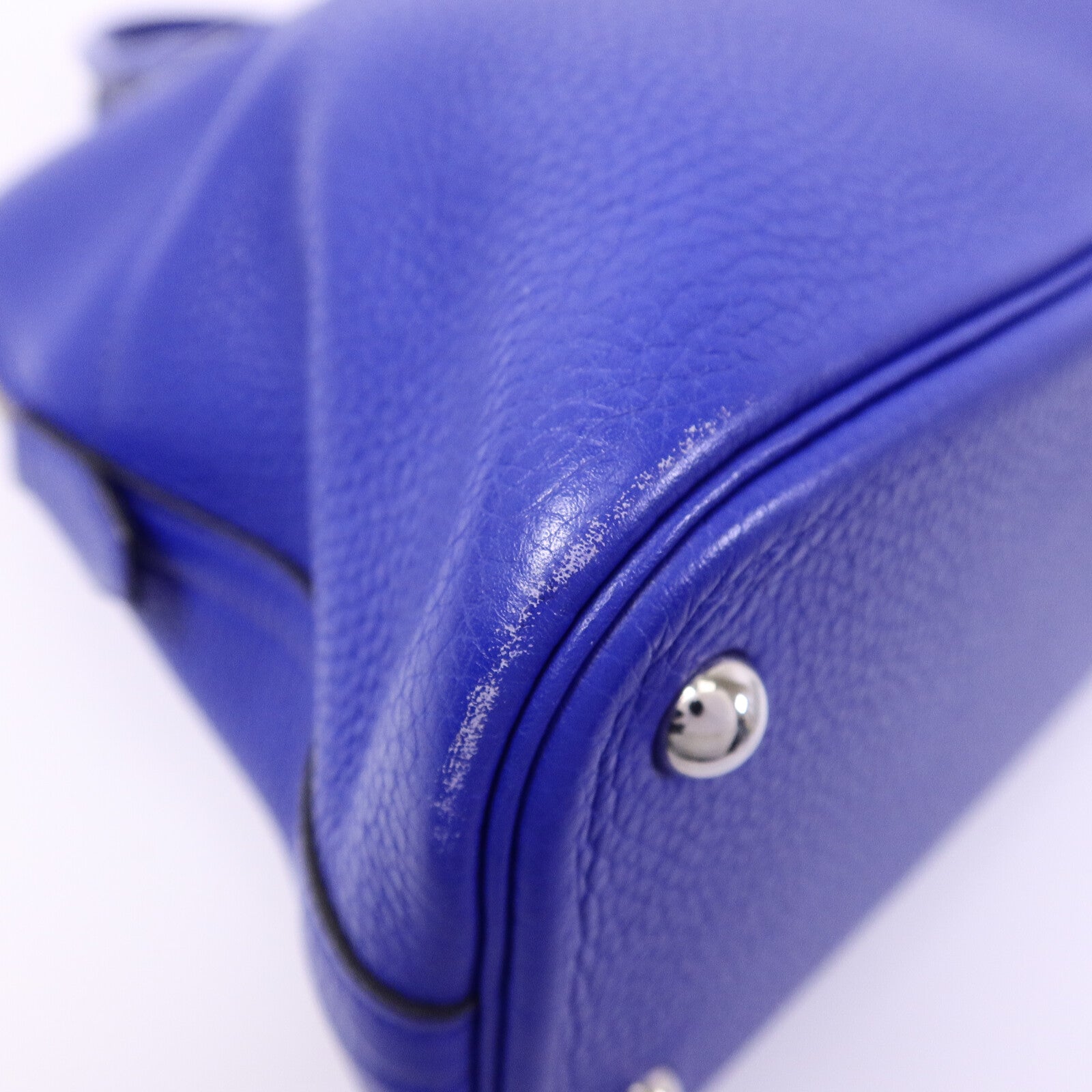 HERMES Togo皮革Bolide 31手挽肩背兩用袋Bleu Electrique