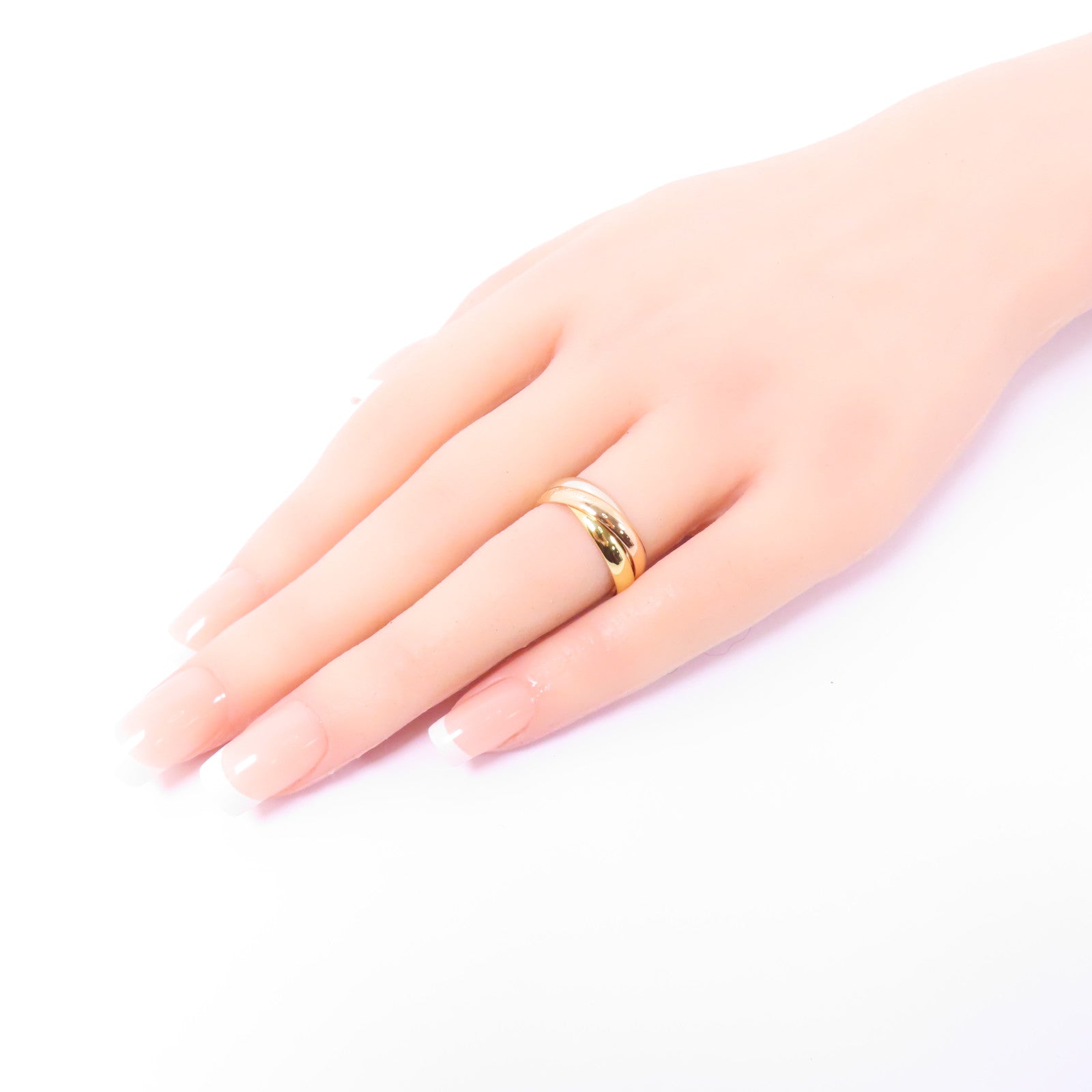 CARTIER 18K黃金/白金/玫瑰金Trinity Ring戒指Cartier#50/US#5.25