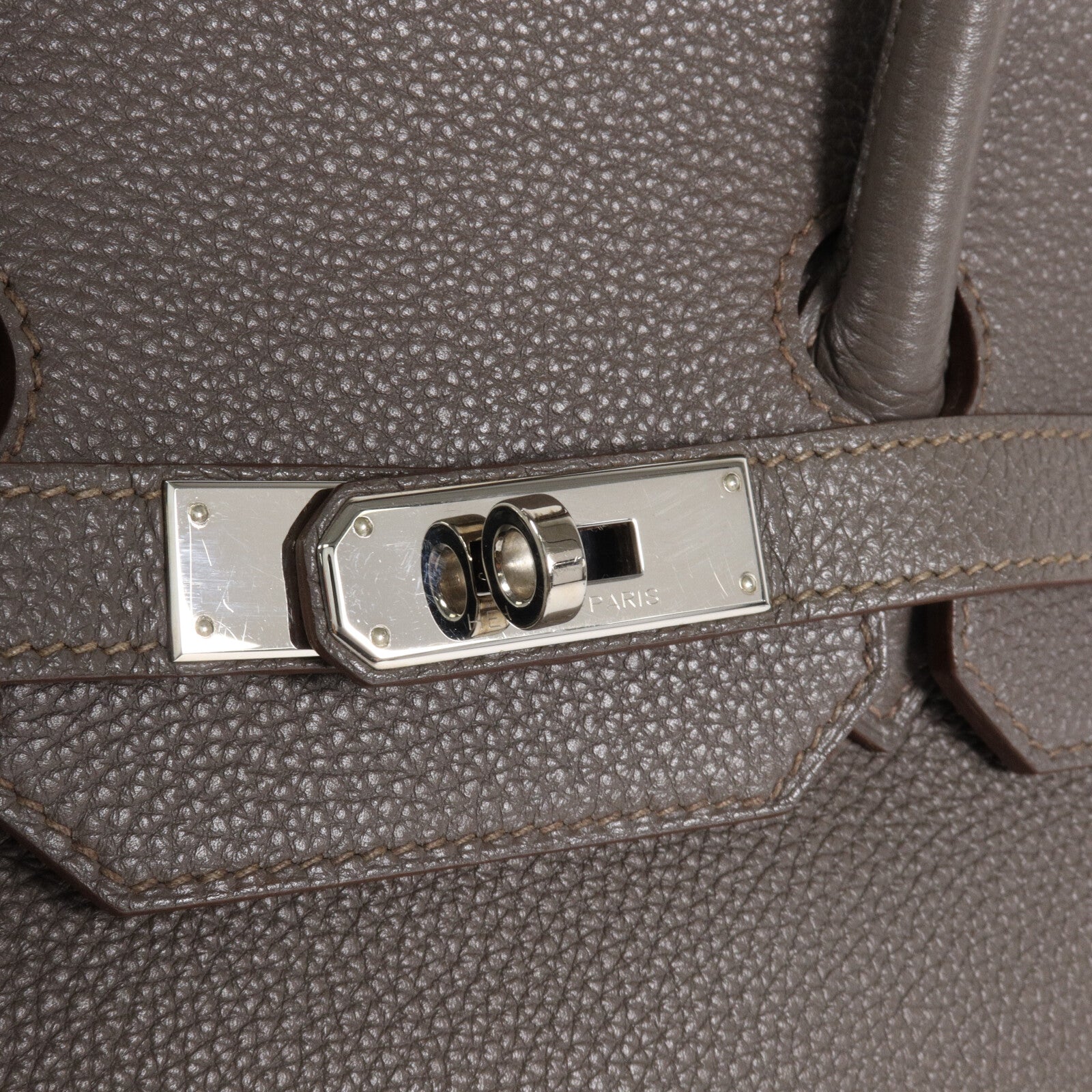 HERMES Togo皮革Birkin 35手挽袋Etain
