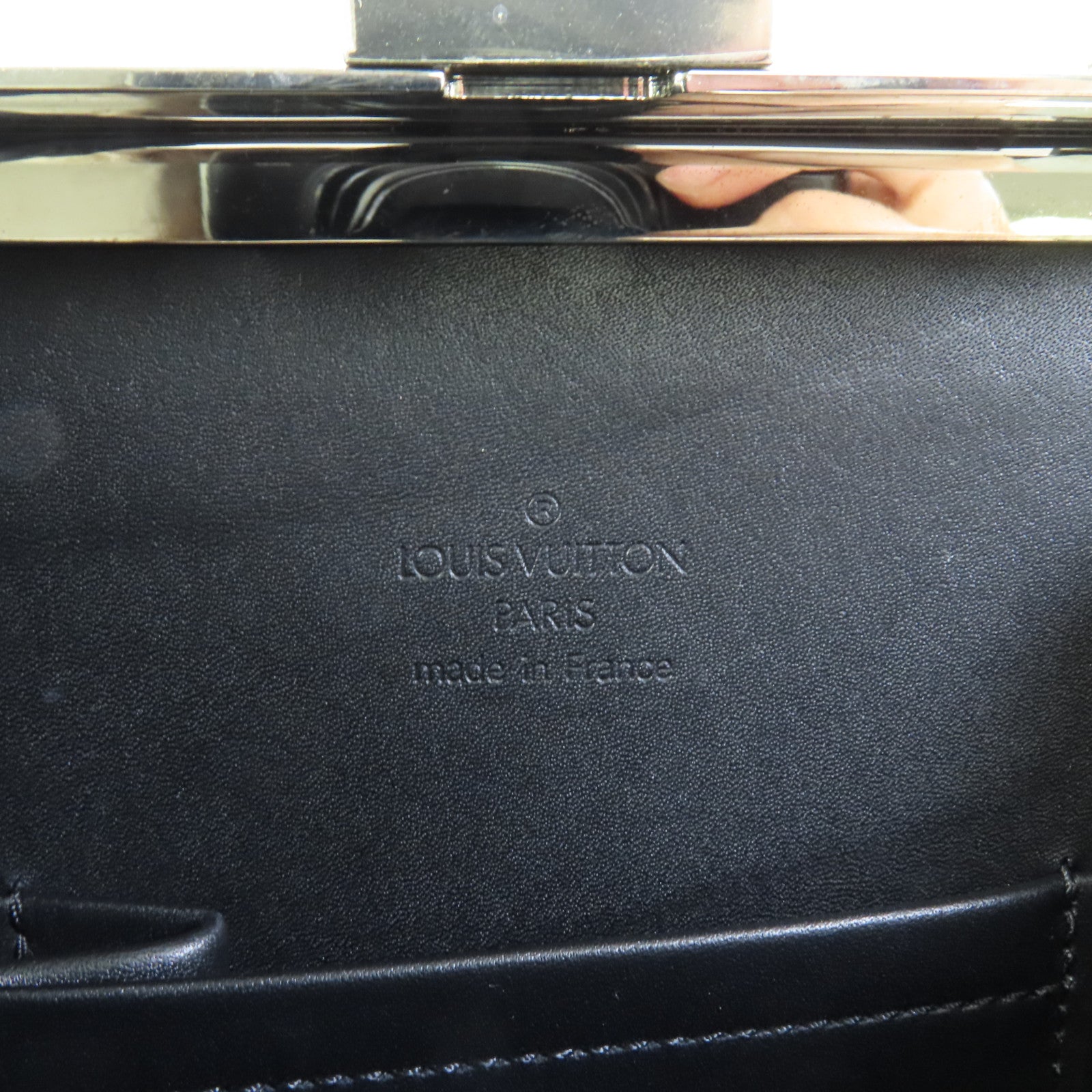 LOUIS VUITTON 【激減優惠】Monogram Satin Ange GM銀扣手挽袋