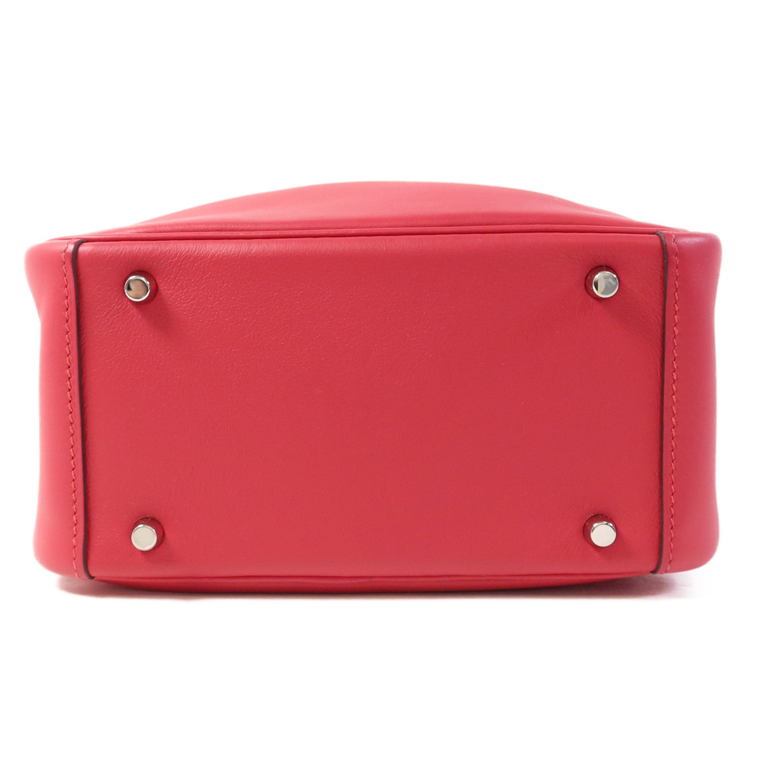 HERMES Swift皮革Mini Lindy金扣手挽肩背兩用袋Rose Extreme