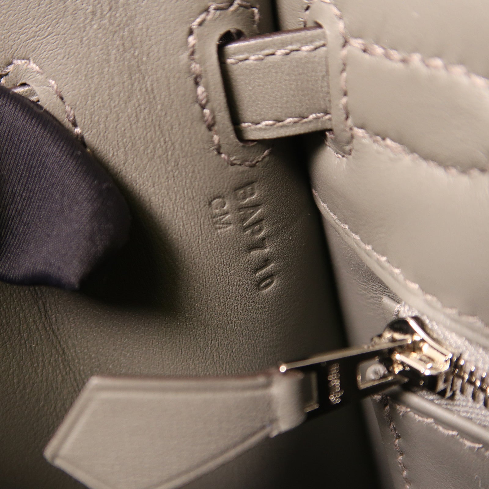 HERMES Swift皮革Kelly 25銀扣手挽肩背兩用袋Gris Meyer