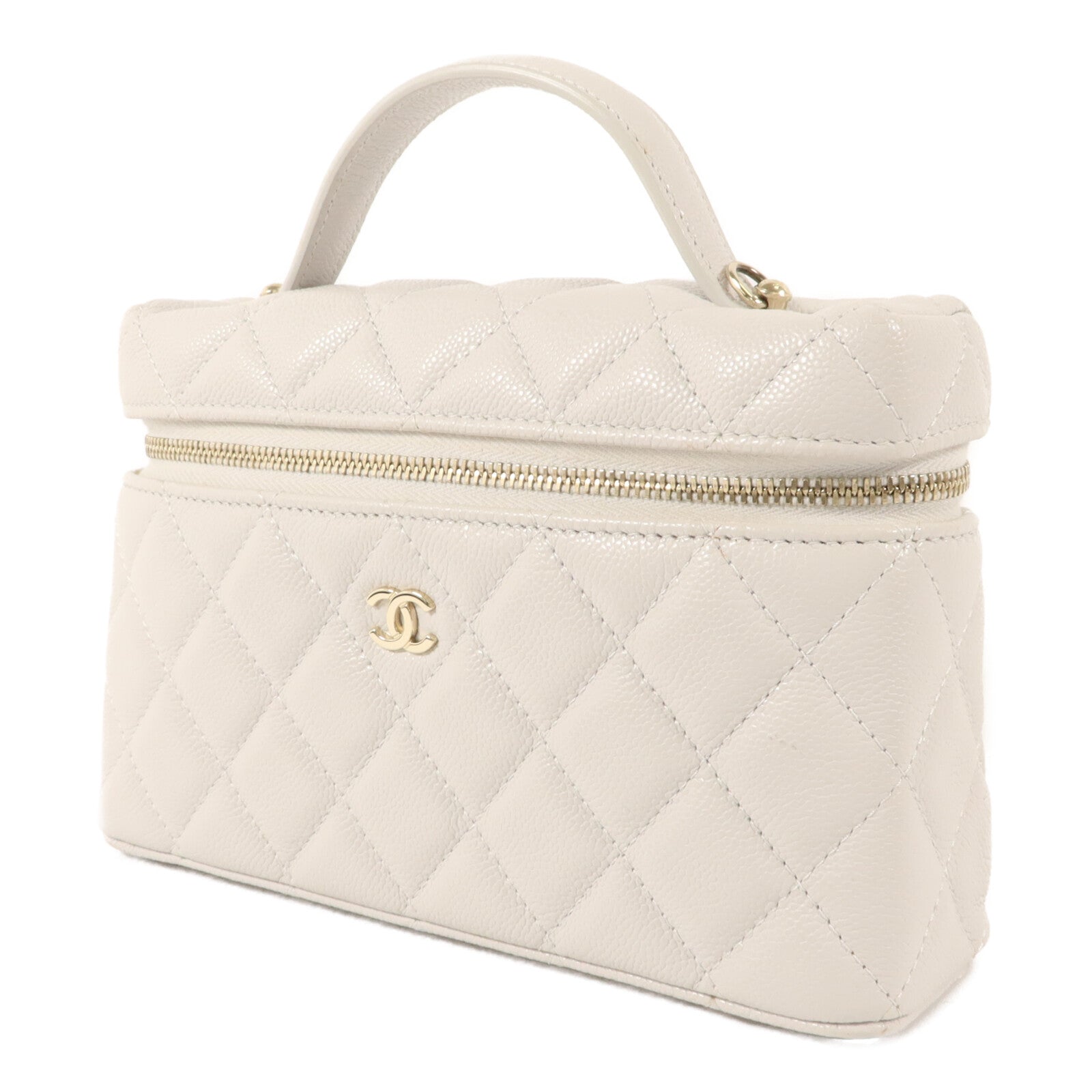 CHANEL 牛皮皮革Vanity Case 25C手挽肩背兩用袋