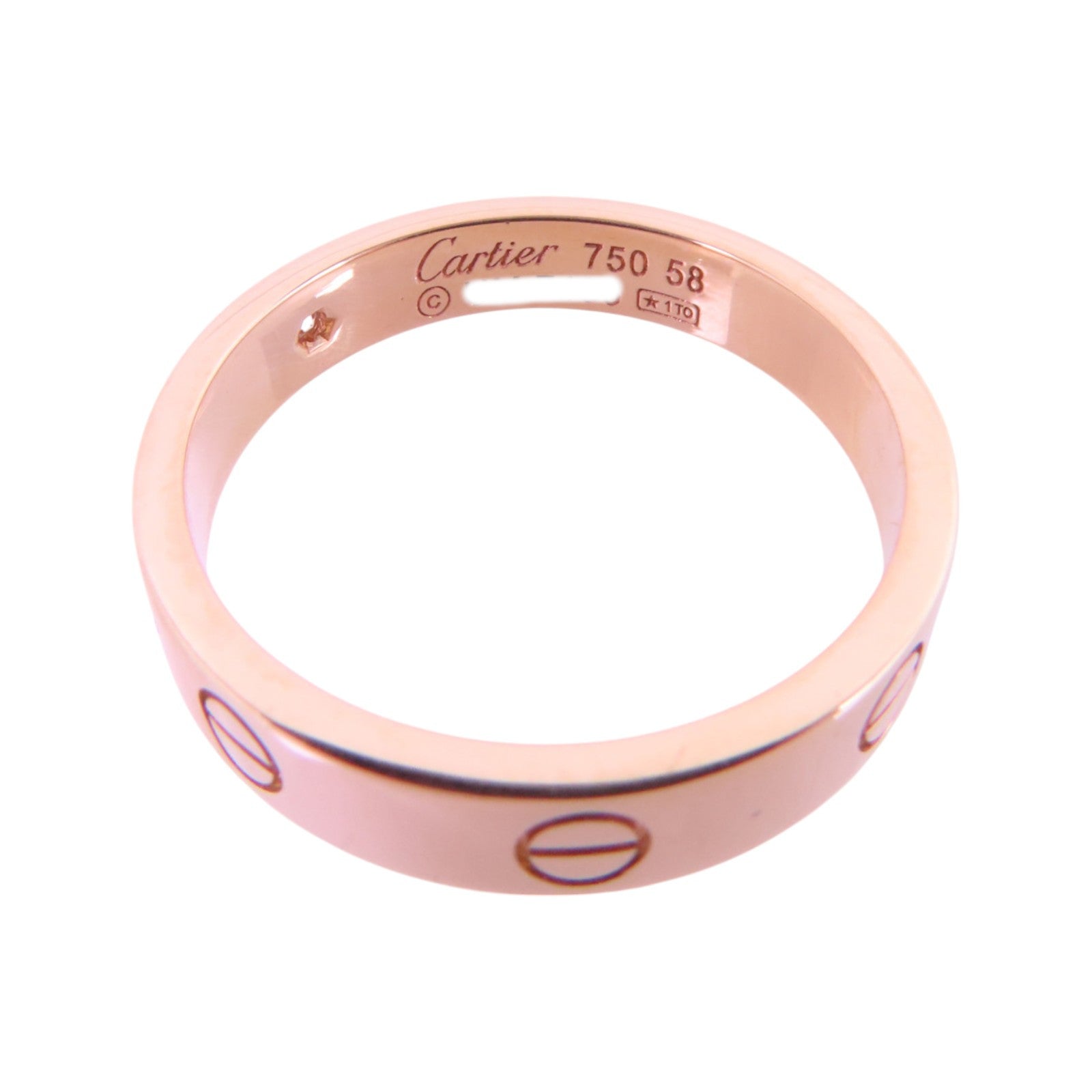 CARTIER 18K玫瑰金Diamond Love Ring鑽石戒指#58/US#8.25