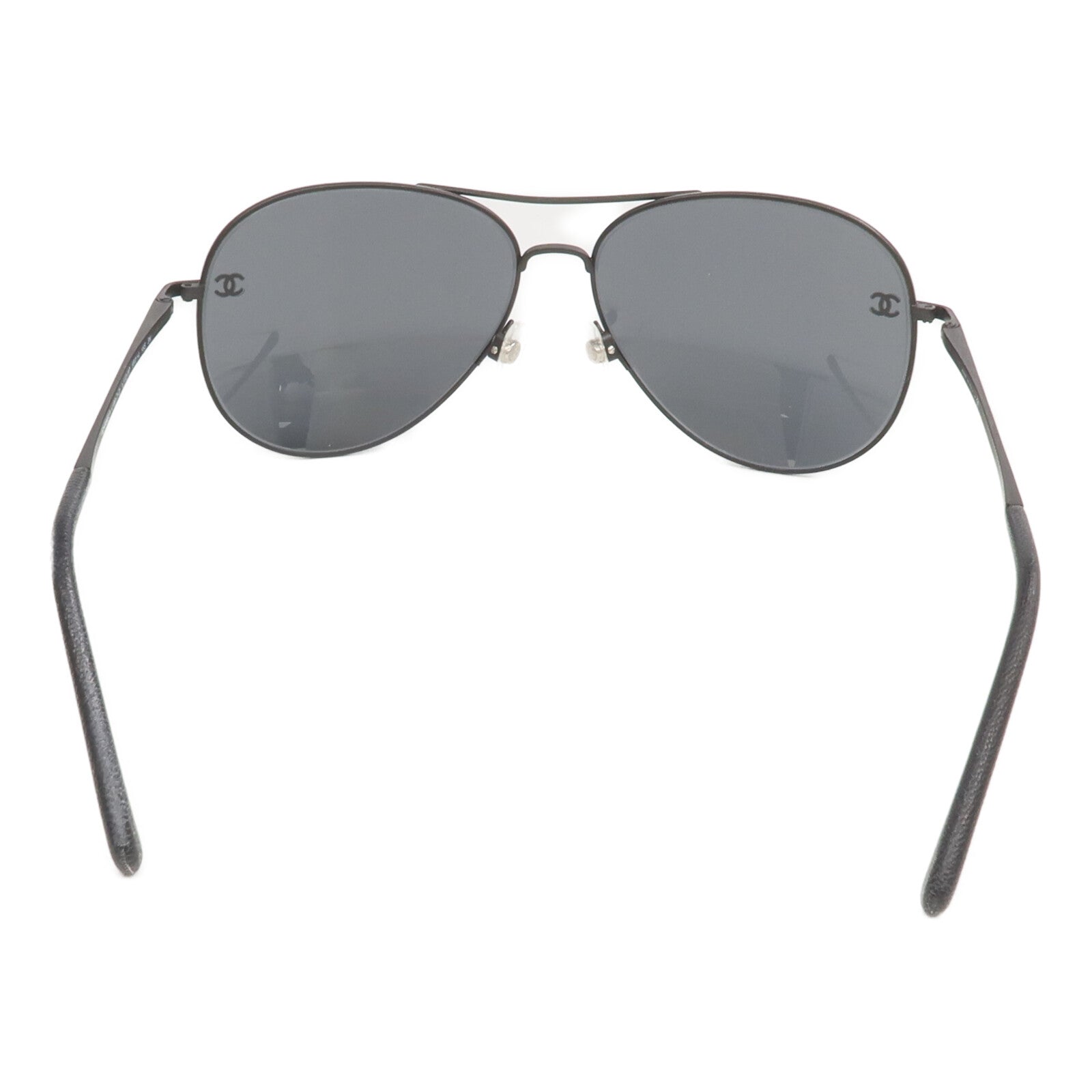CHANEL 鈦/皮革Sunglasses太陽眼鏡