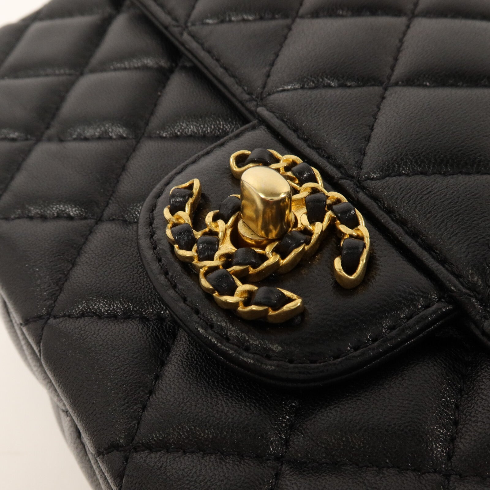 CHANEL 羊皮皮革Chain Shoulder鏈帶手挽肩背兩用袋