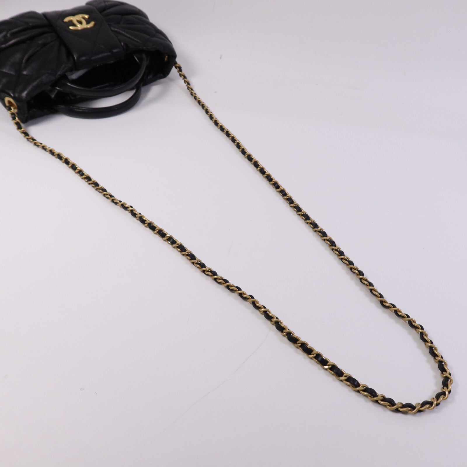 CHANEL 【激減優惠】羊皮皮革Chain Shoulder Bag金扣鏈帶肩背袋