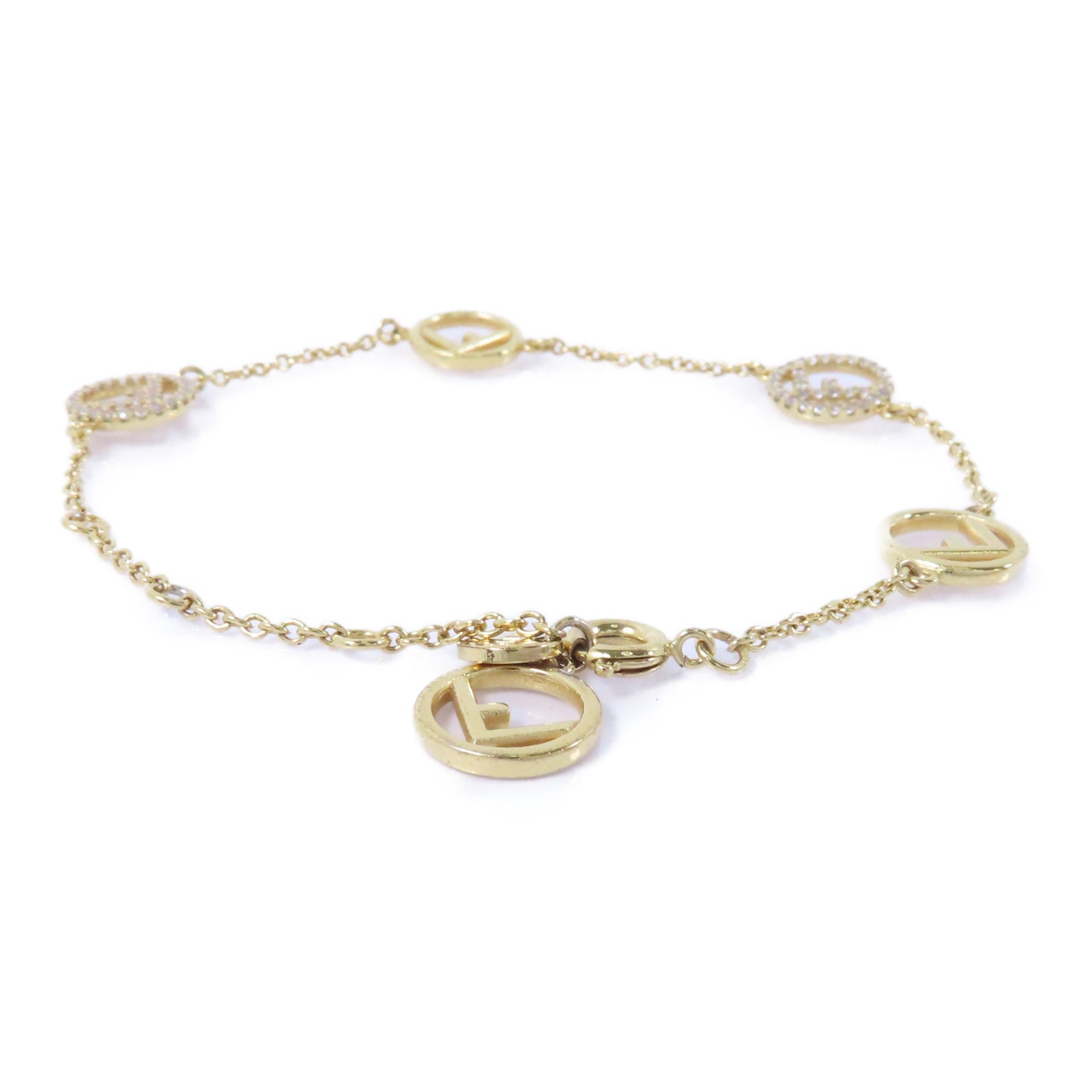 FENDI 金屬Bracelet手鏈金色/透明