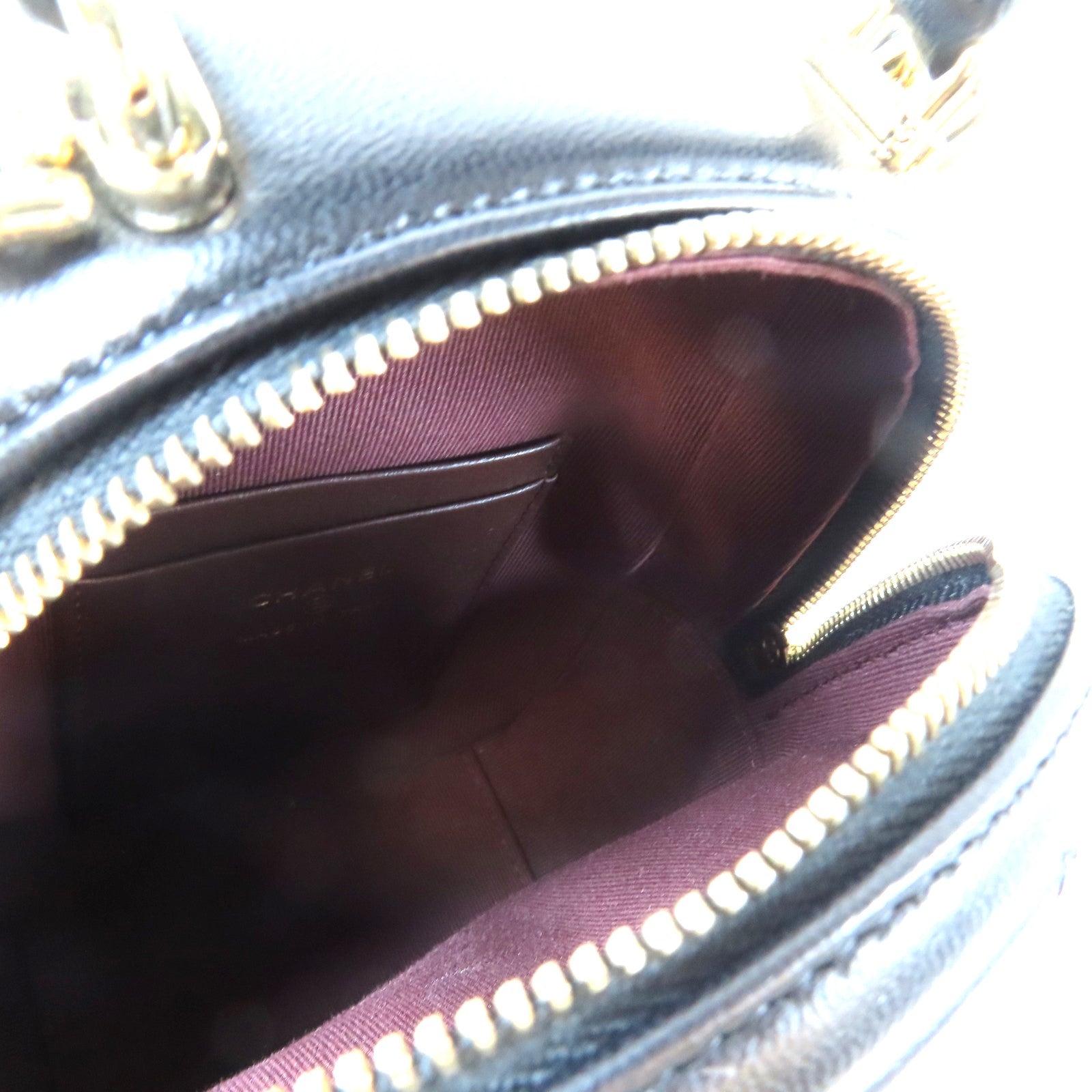 CHANEL 菱格羊皮皮革金扣2 way Backpack雙肩背包黑色