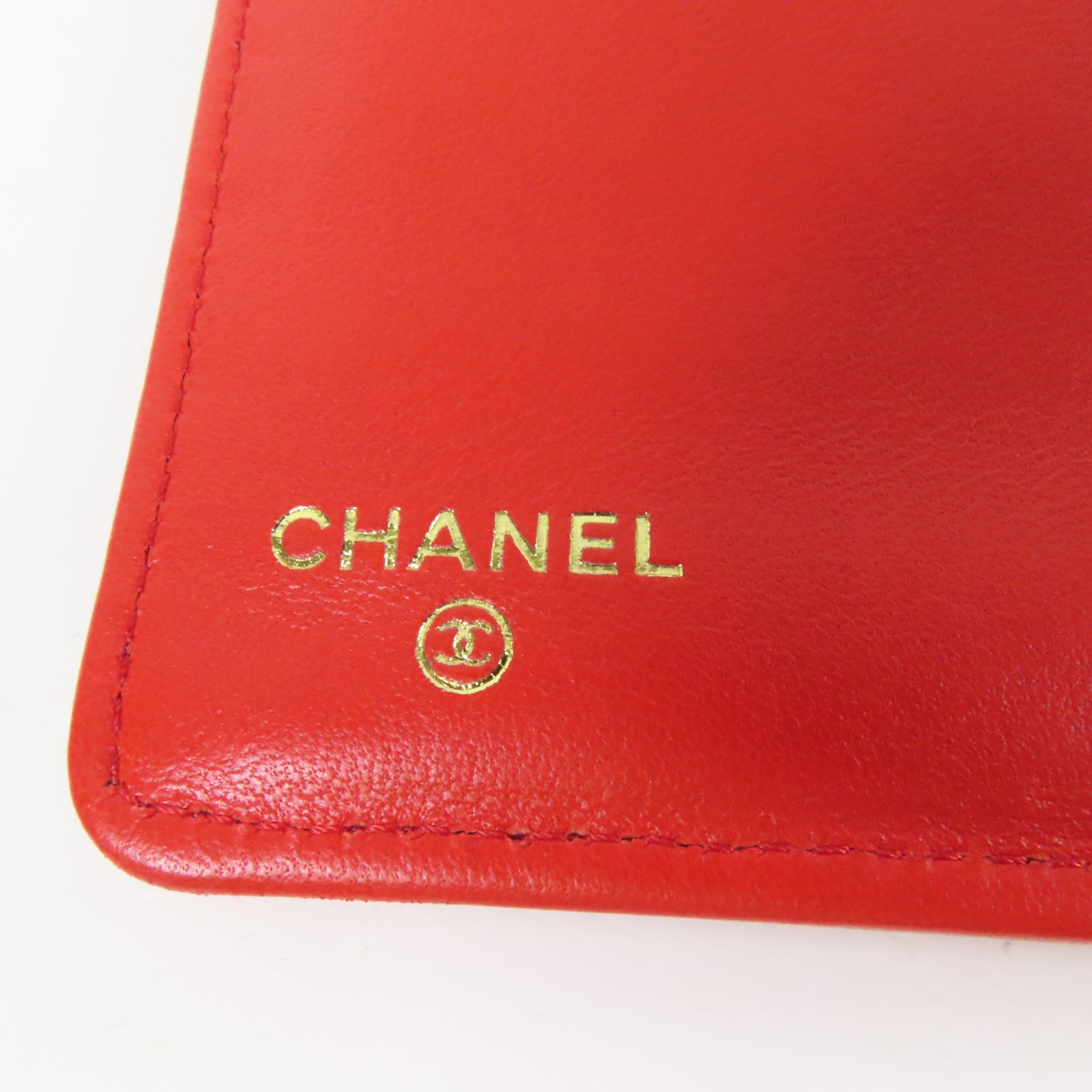 CHANEL 羊皮皮革Boy Wallet金扣長錢包