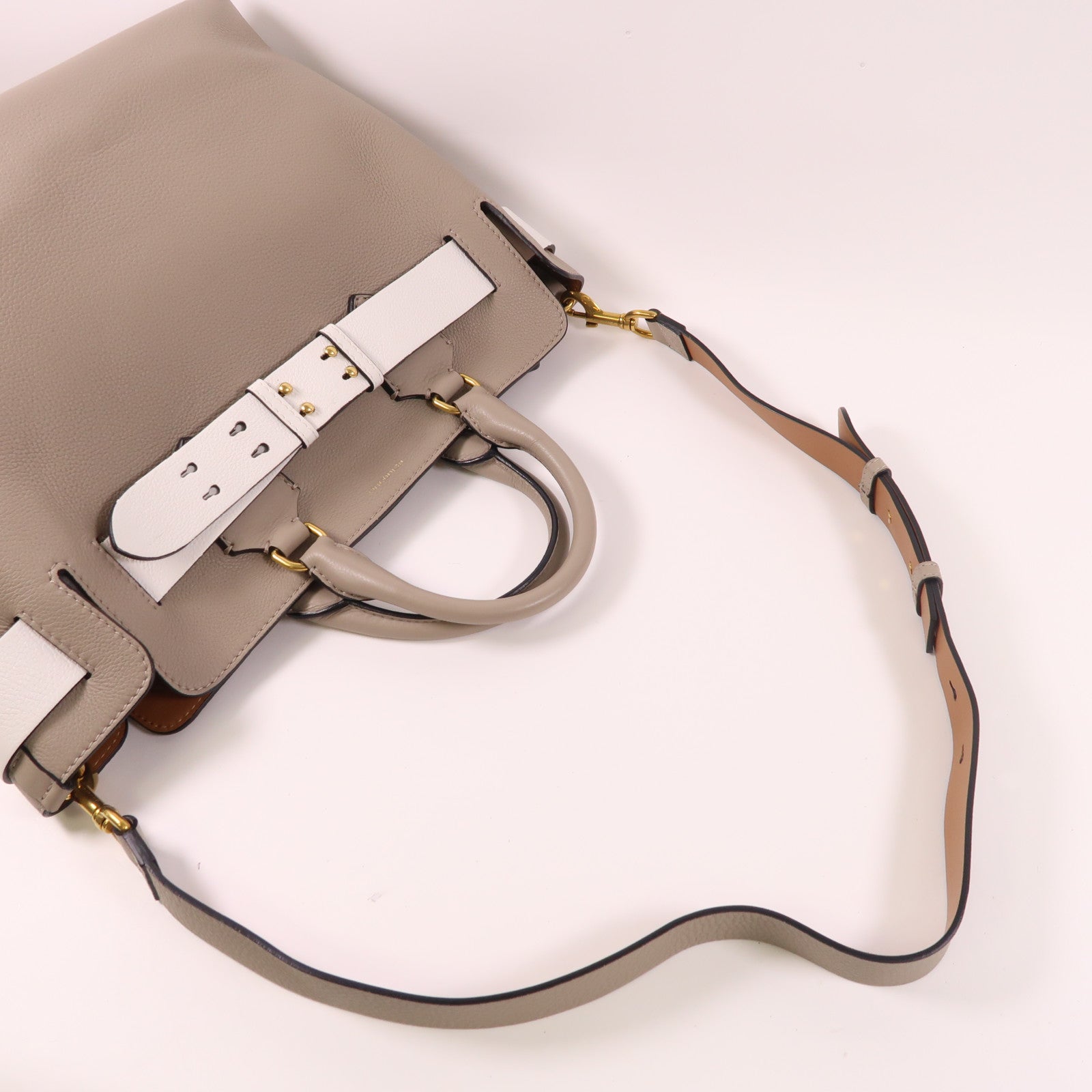 BURBERRY 牛皮皮革Belt Bag金扣手挽肩背兩用袋