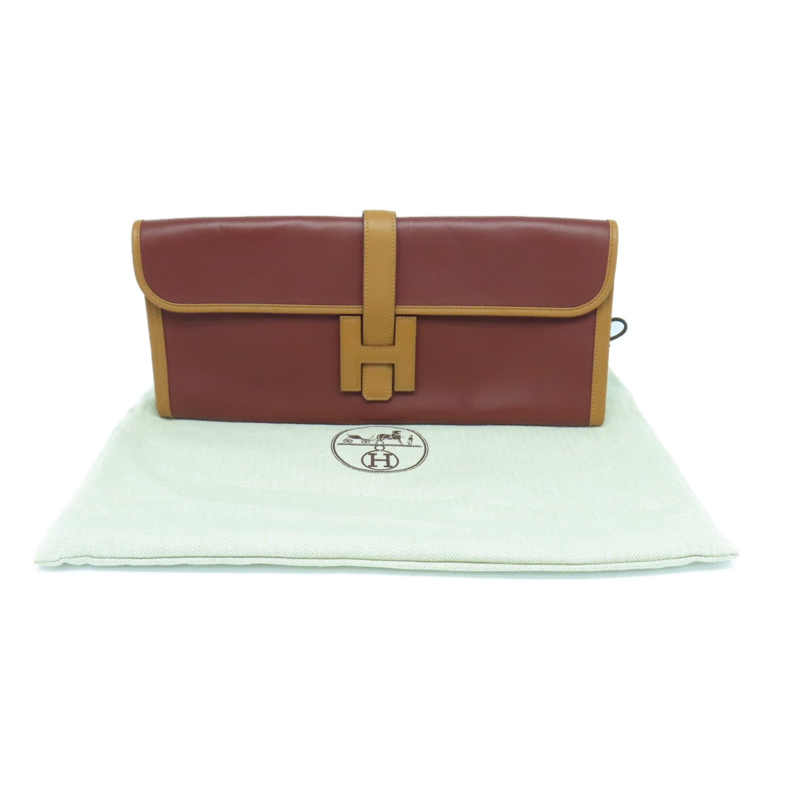 HERMES Swift Leather Jije Elan 35 Silver Buckle Handbag Turquoise