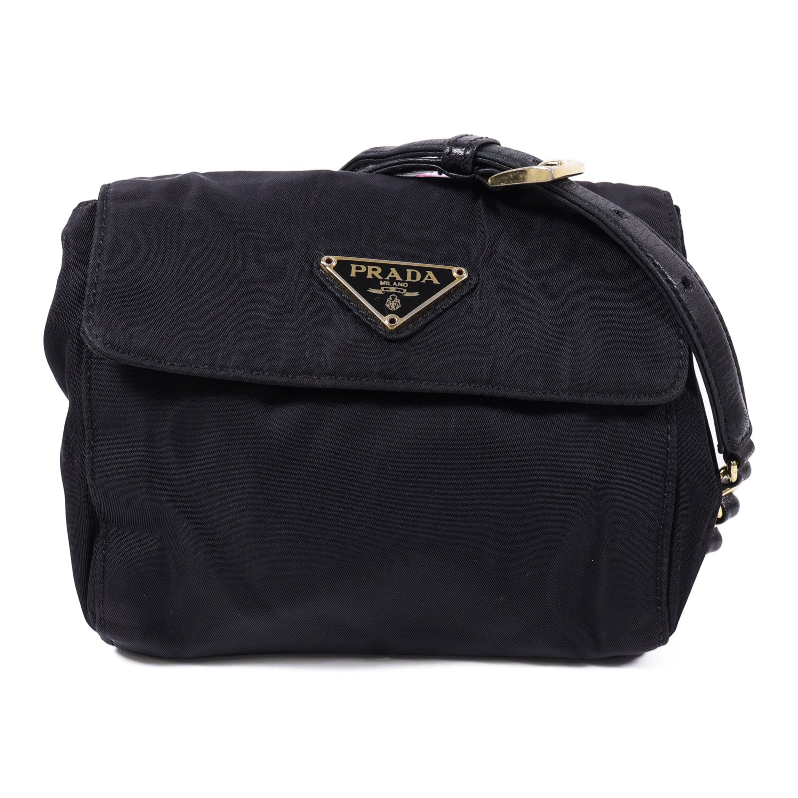 PRADA 尼龍Waist Bag金扣斜挎包