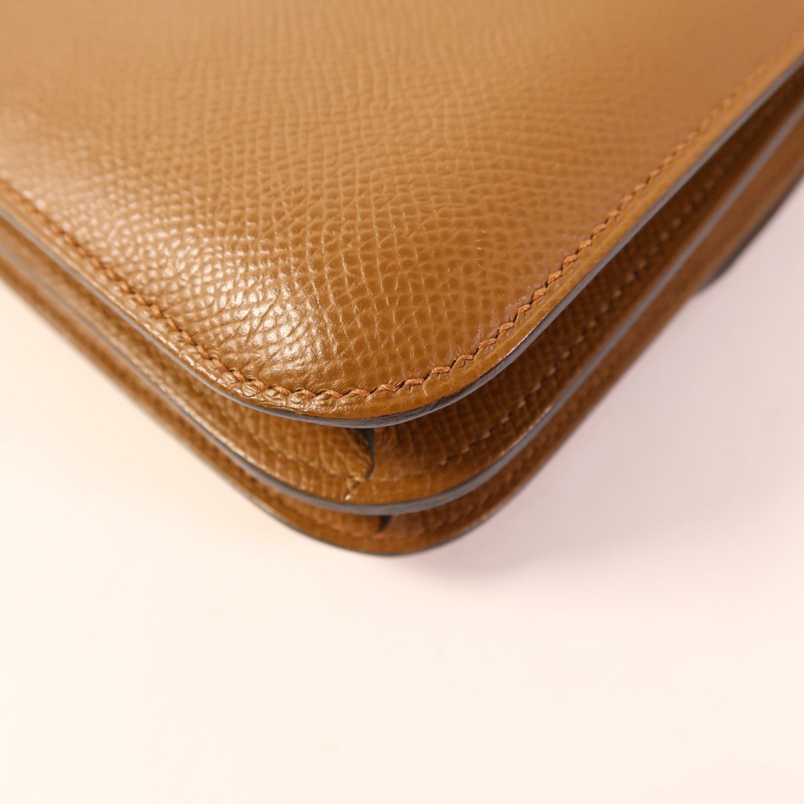 HERMES Epsom皮革Constance Mini金扣肩背袋3G Alezan