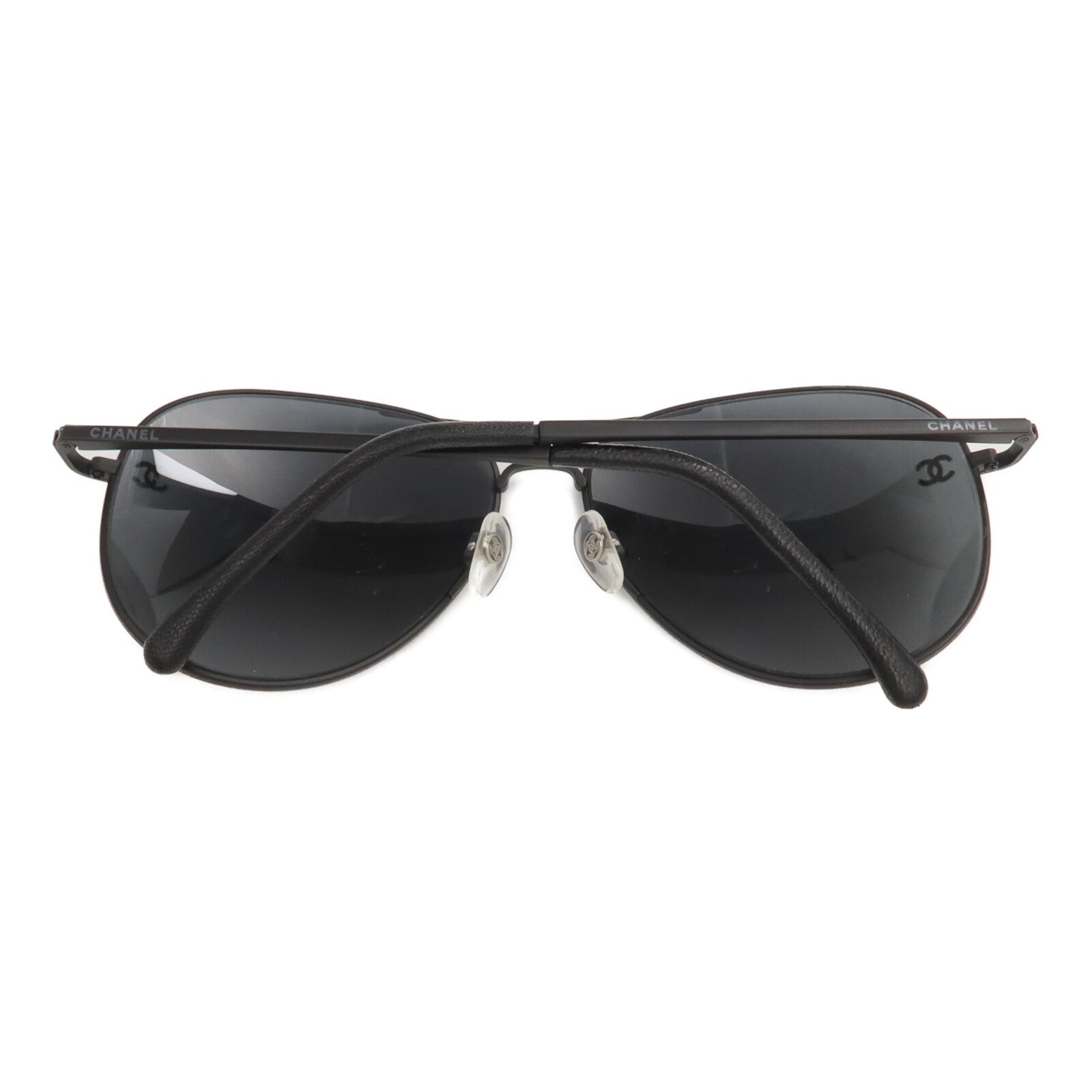 CHANEL 鈦/皮革Sunglasses太陽眼鏡