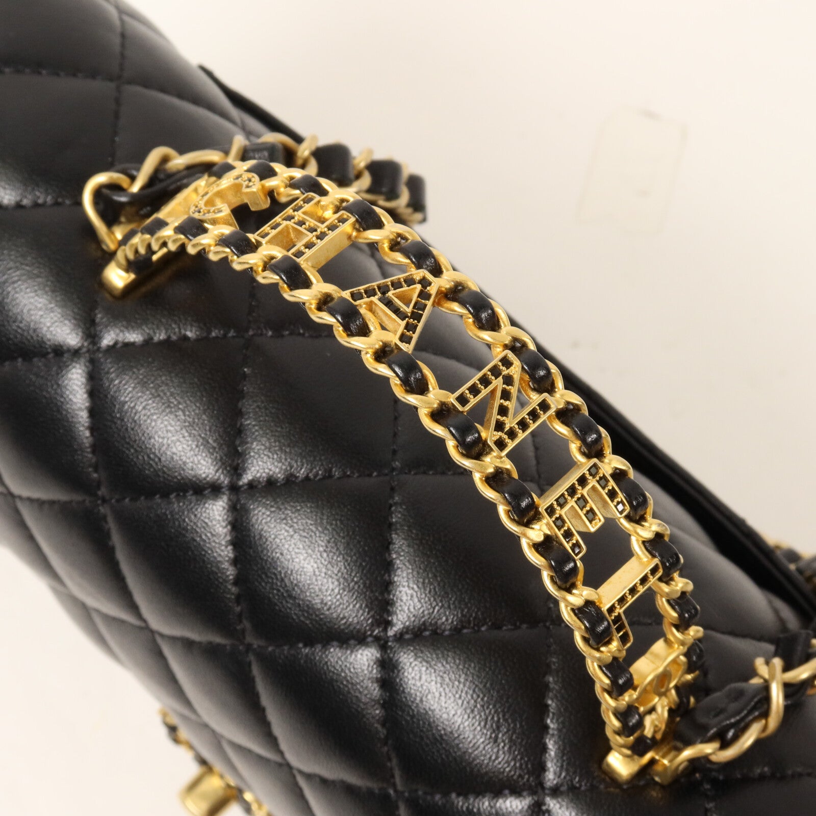 CHANEL 羊皮皮革Chain Shoulder鏈帶手挽肩背兩用袋