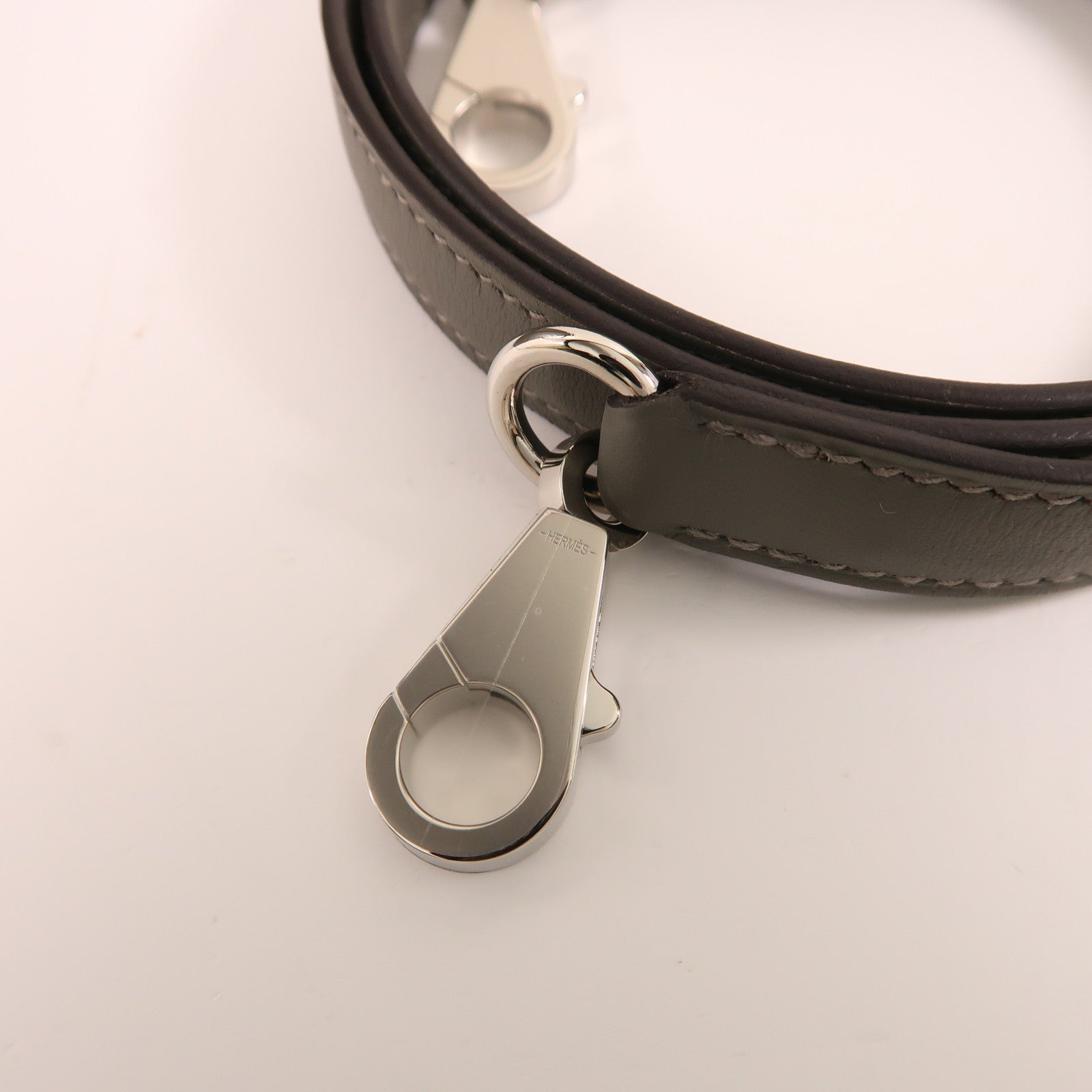 HERMES Swift皮革Kelly 25銀扣手挽肩背兩用袋Gris Meyer