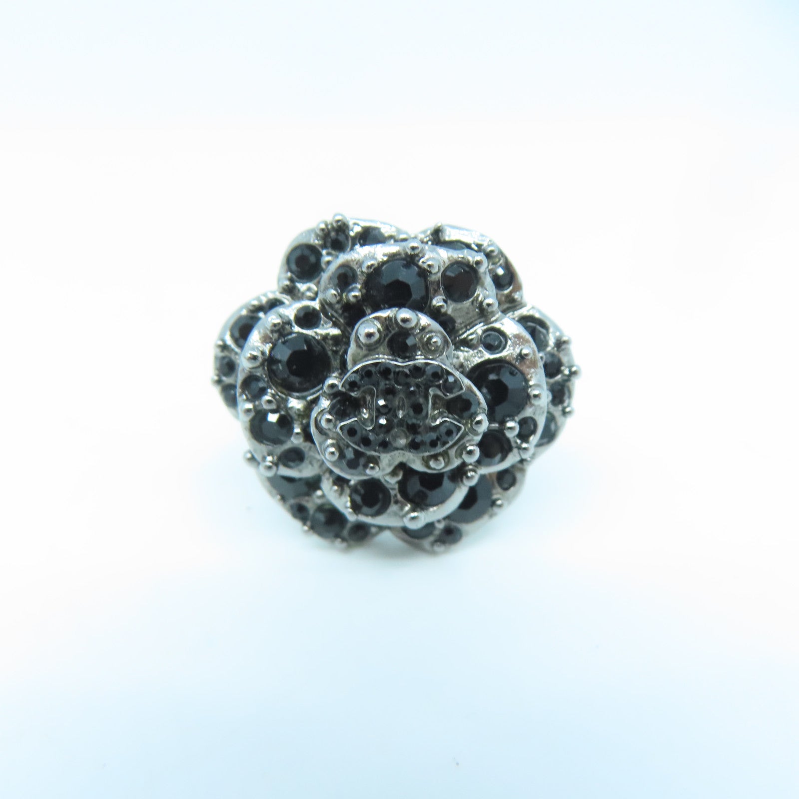 CHANEL 【激減優惠】金屬Ring戒指黑色US#6