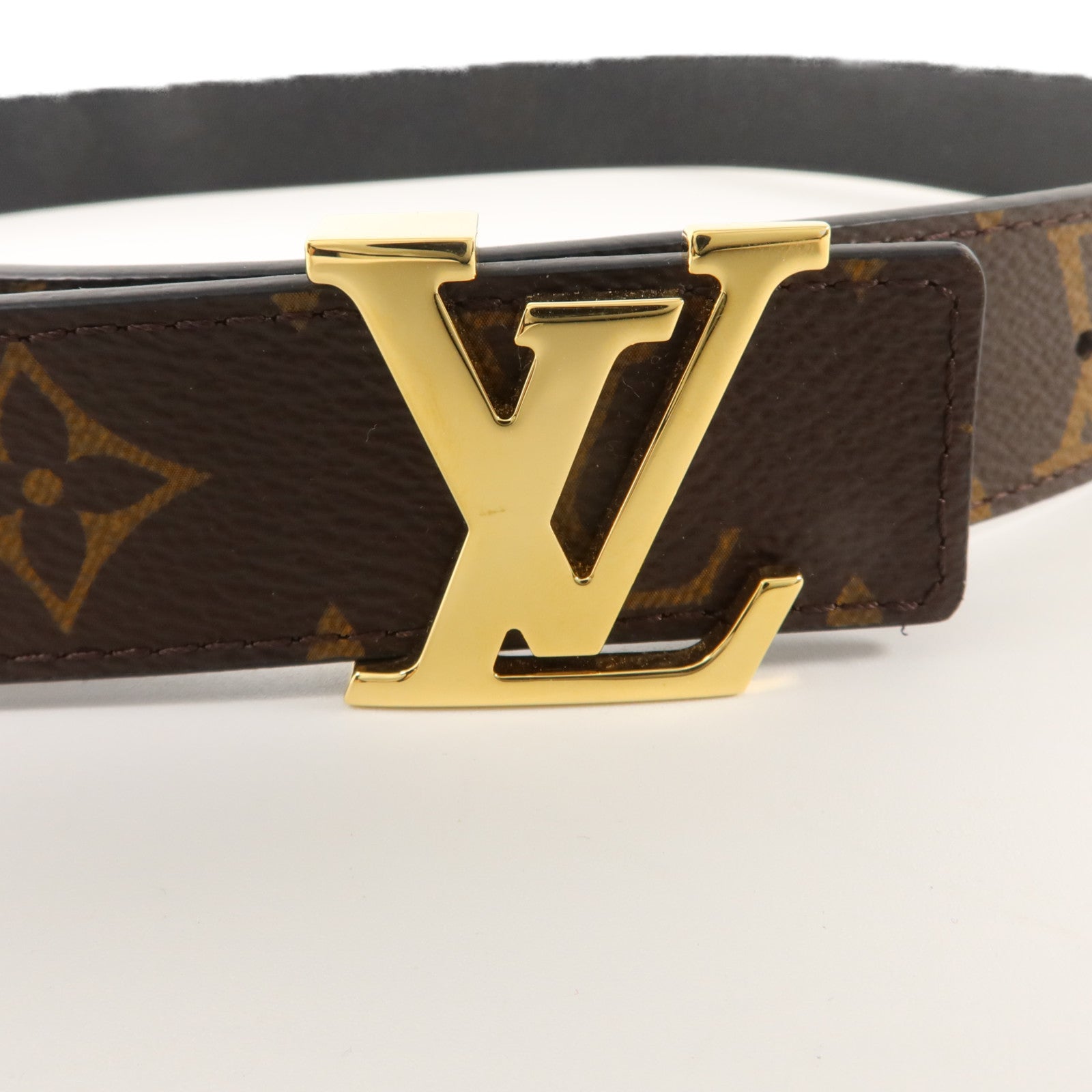 LOUIS VUITTON Monogram 30mm Initiales Belt 90cm皮帶