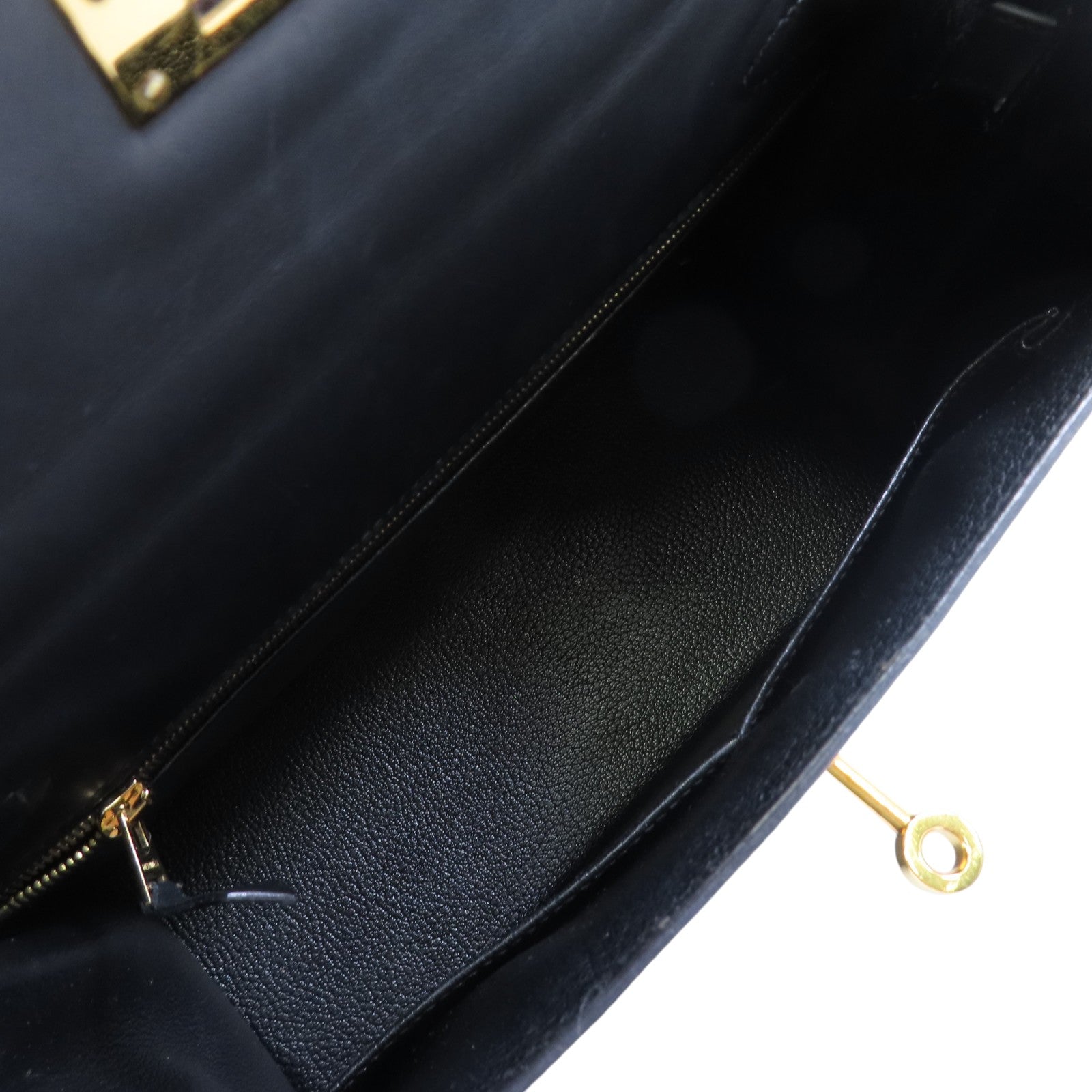 HERMES Sombrero皮革Kelly 28 2Way Hand Bag金扣手挽肩背兩用袋