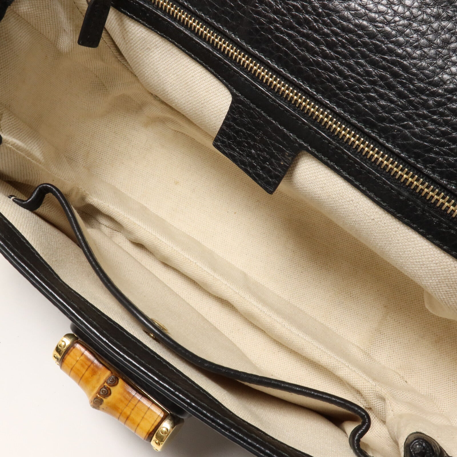 GUCCI 牛皮皮革New Bamboo Top Handle手挽肩背兩用袋