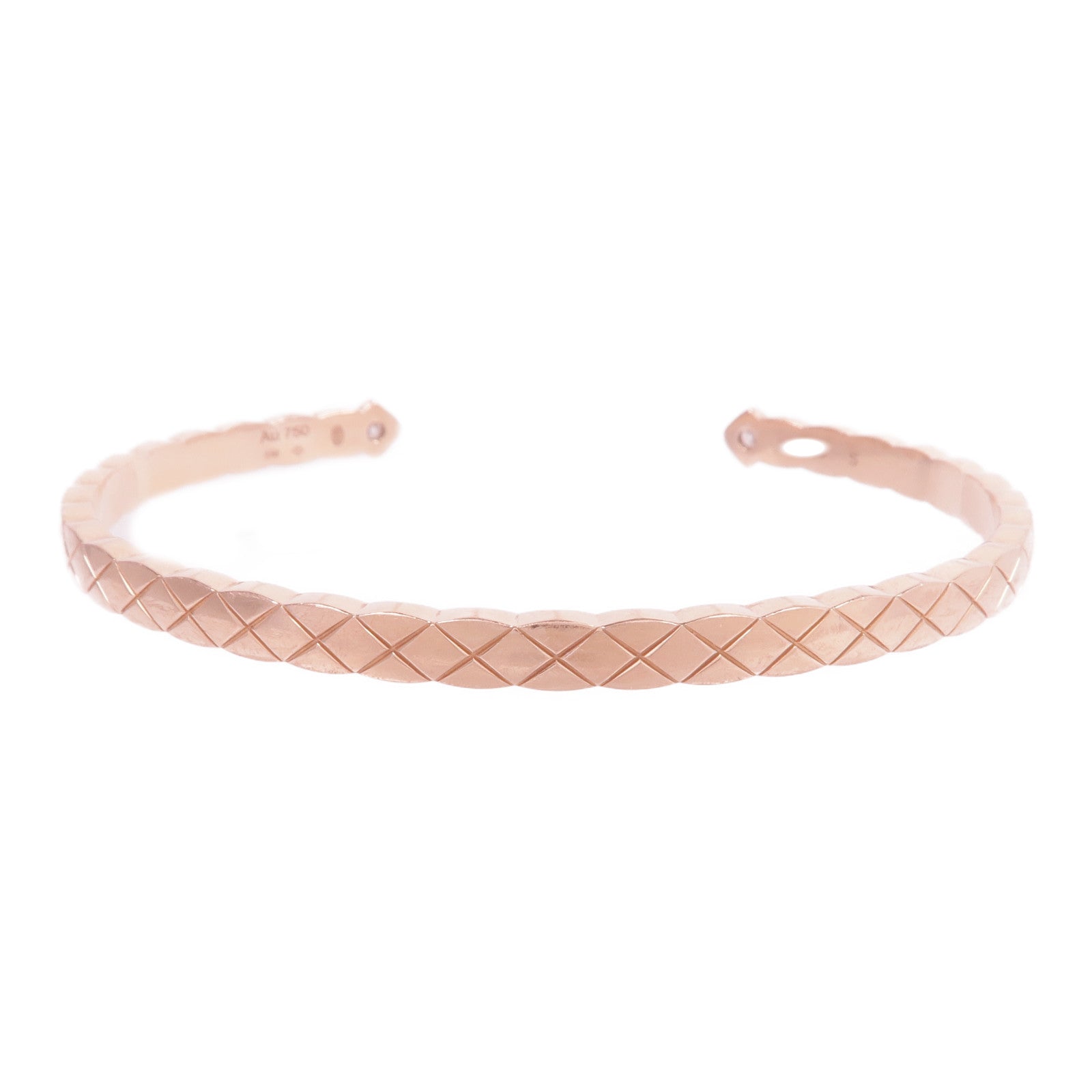 CHANEL 18K玫瑰金Coco Crush Bangle鑽石手鐲