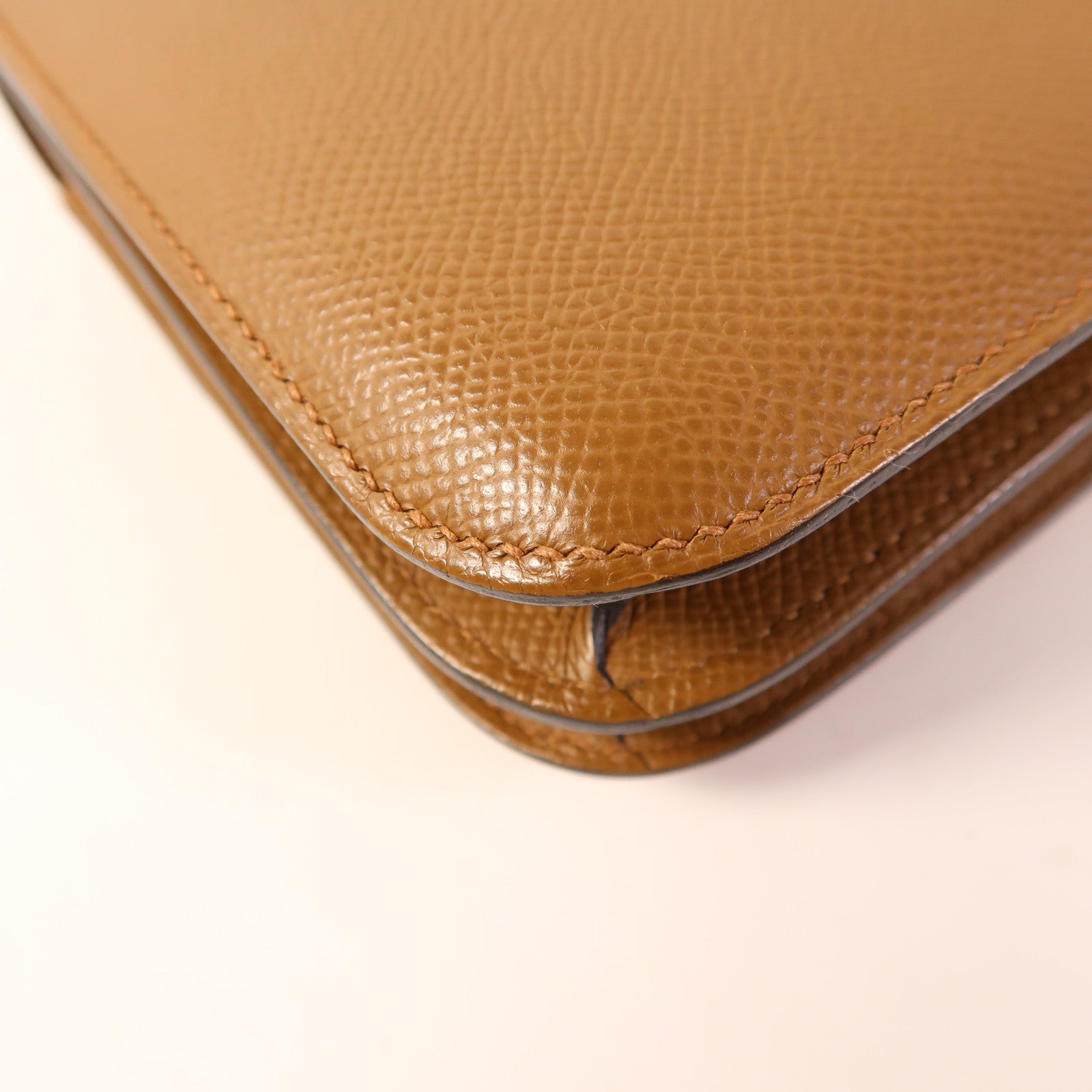 HERMES Epsom皮革Constance Mini金扣肩背袋3G Alezan