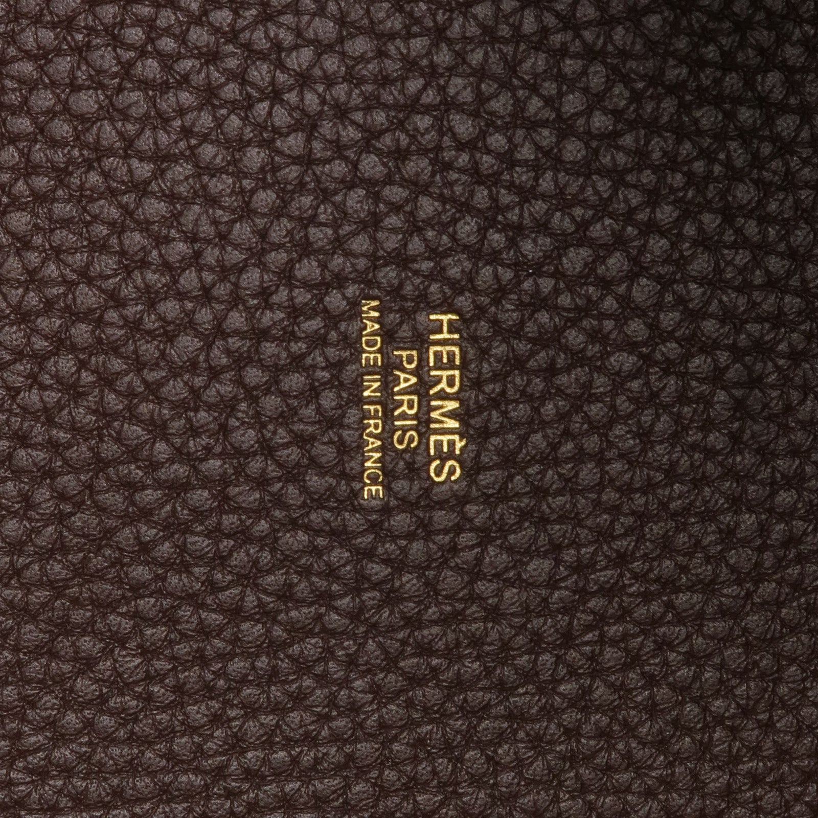 HERMES Clemence皮革Picotin MM金扣手挽袋Rouge Sellier