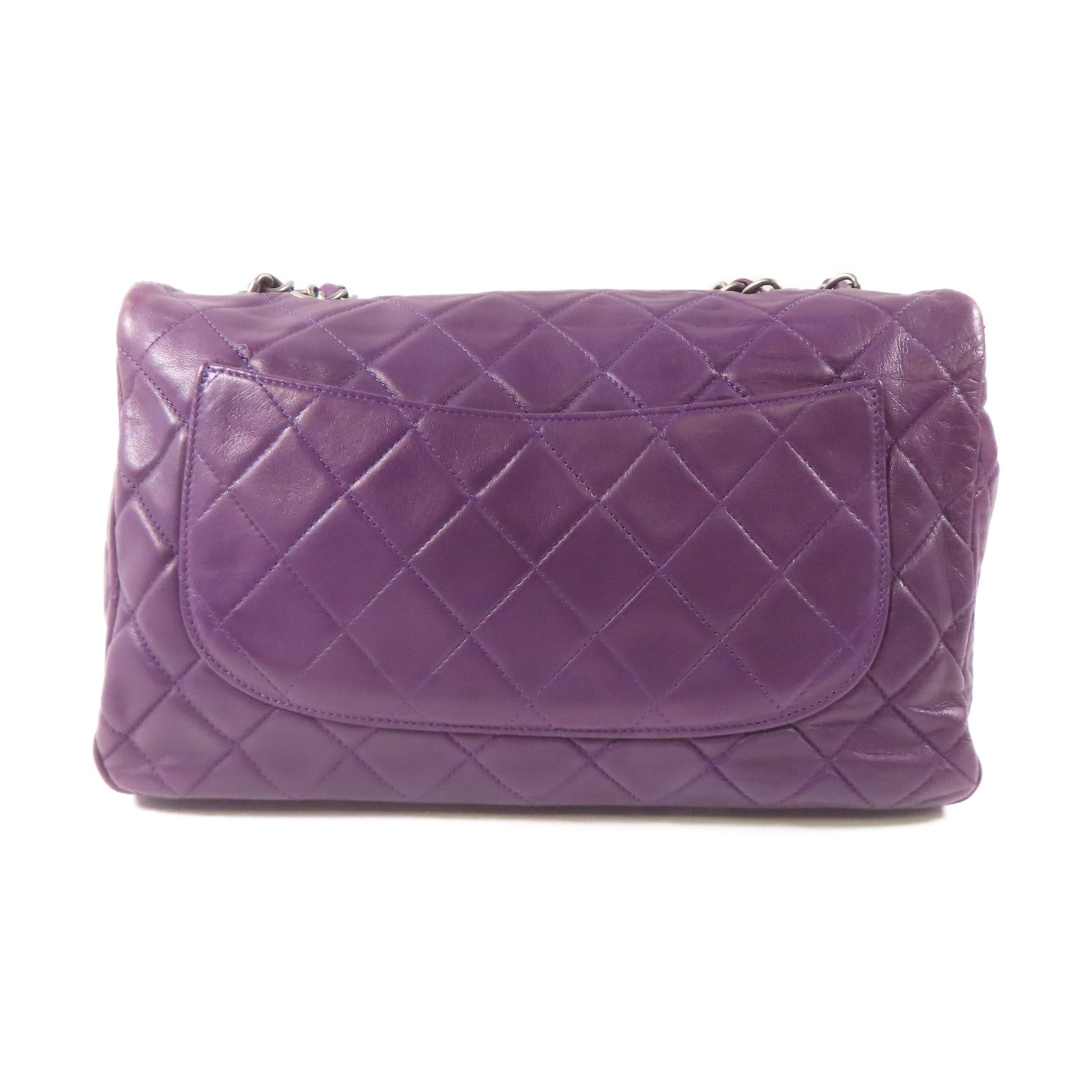 CHANEL 羊皮皮革Chain Shoulder Bag鏈帶肩背袋紫色