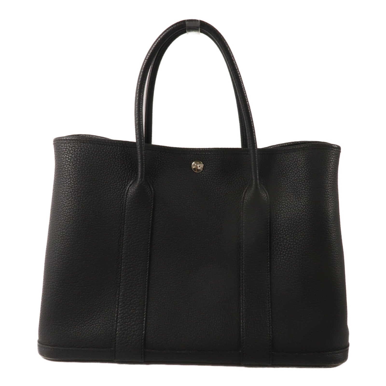 HERMES Negonda皮革GardenParty PM手挽袋Noir