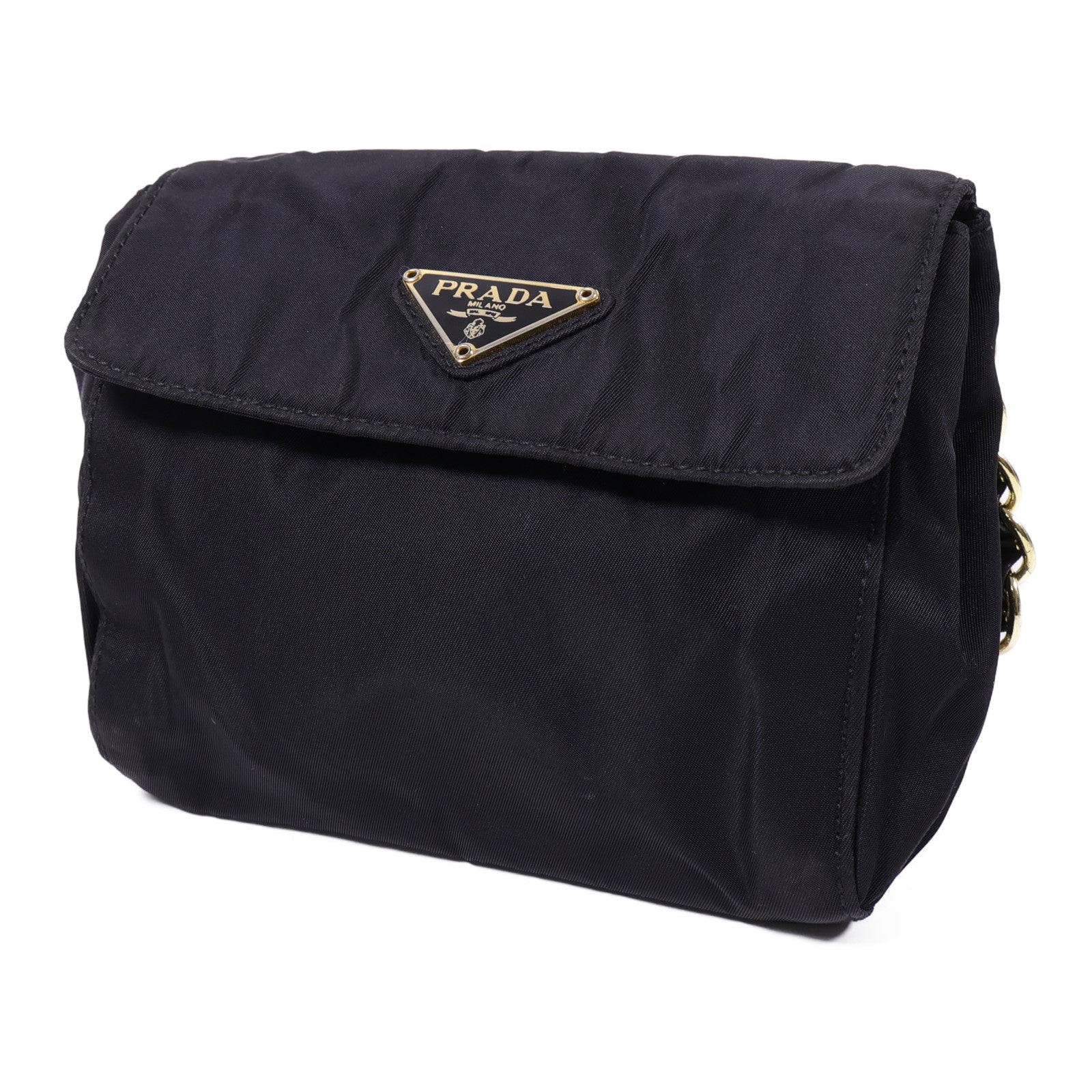 PRADA 尼龍Waist Bag金扣斜挎包