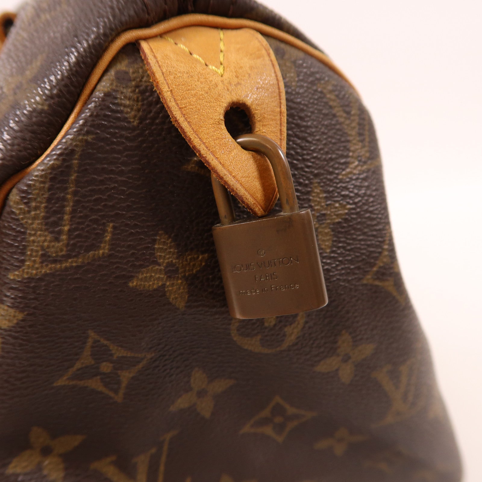 LOUIS VUITTON 【激減優惠】Monogram Speedy 30金扣手挽袋棕色