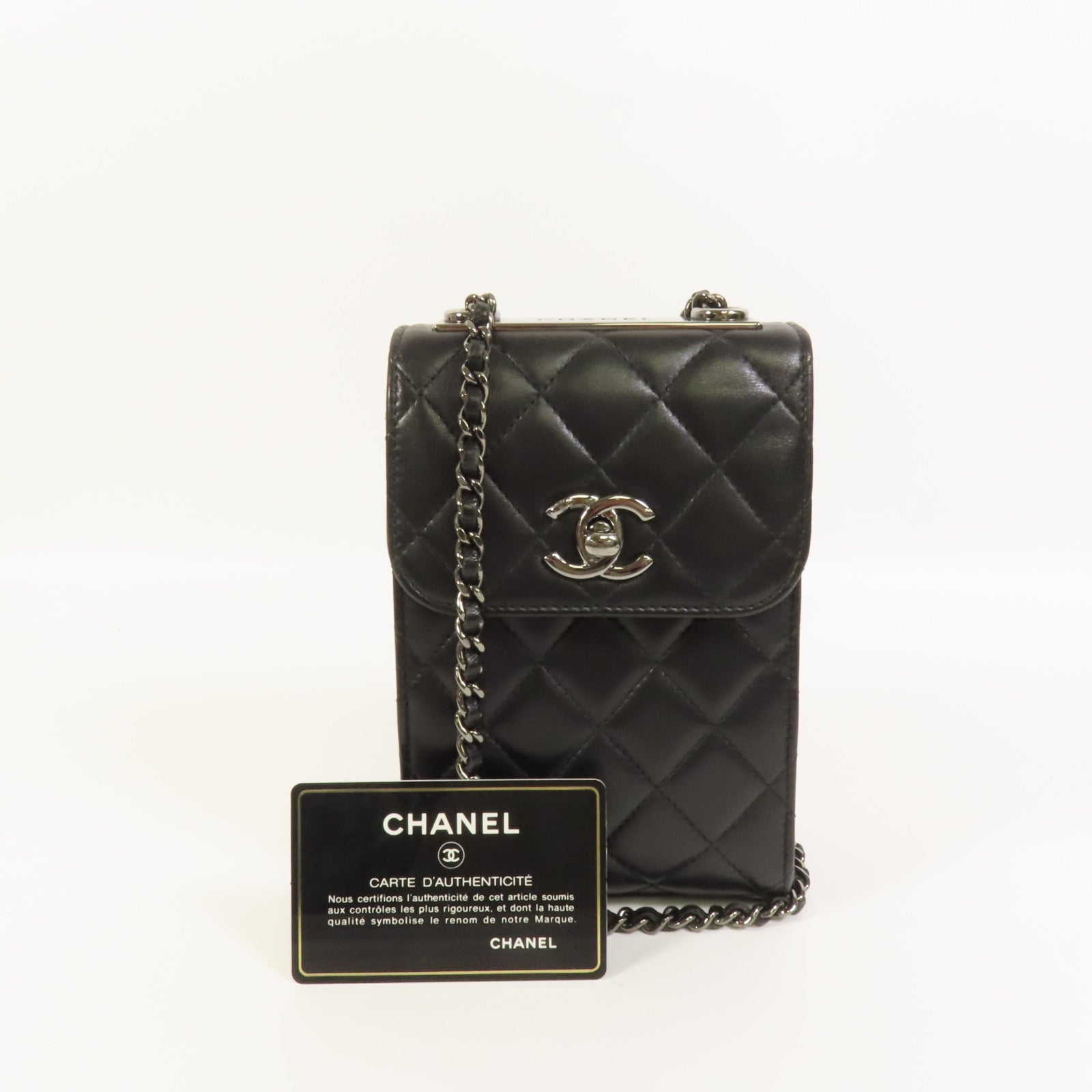 CHANEL 羊皮皮革Classic Quilted Trendy CC Phone鏈帶肩背袋