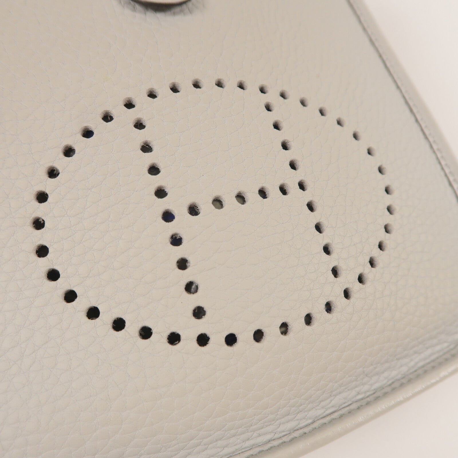 HERMES Clemence皮革Evelyne TPM肩背袋Gris Pantin