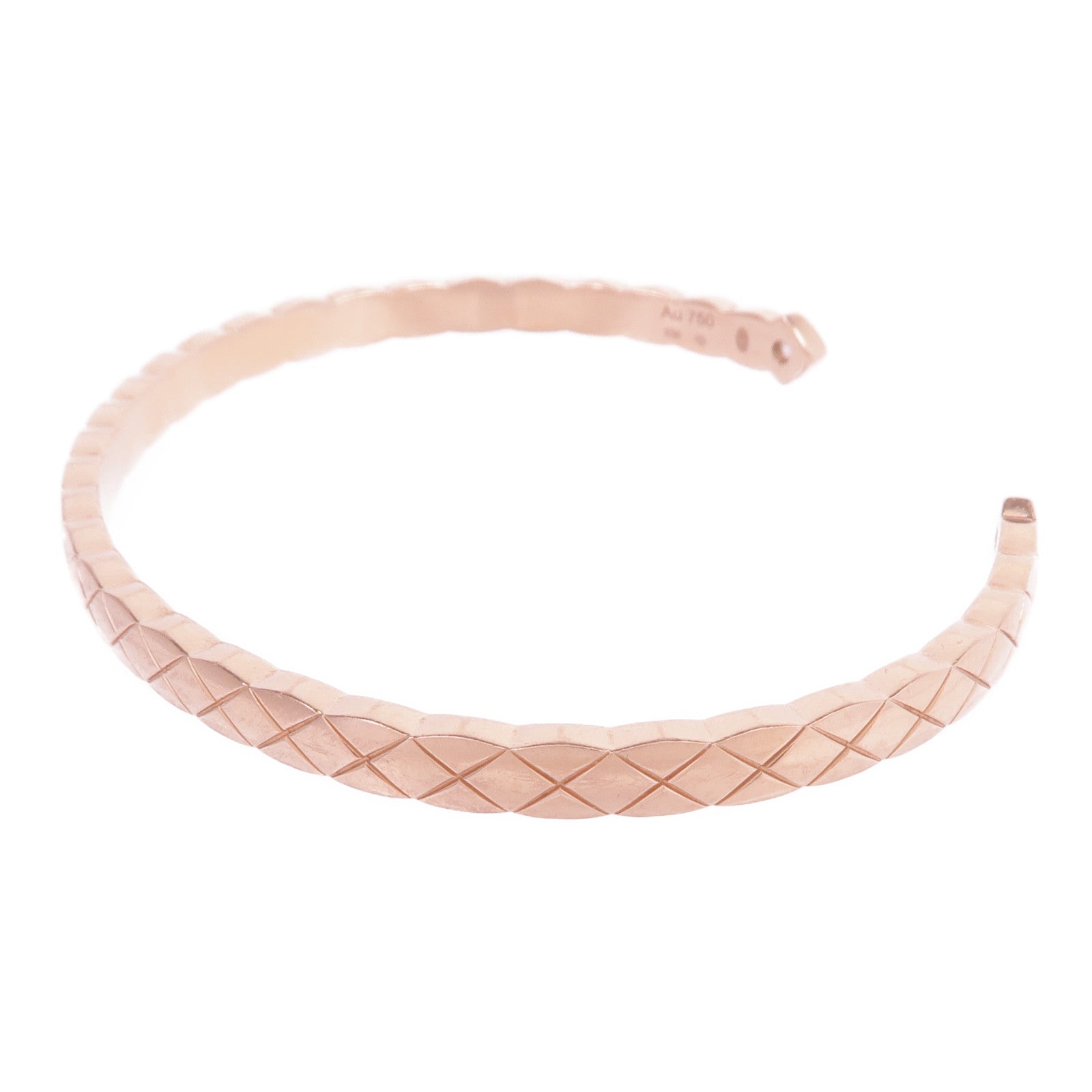 CHANEL 18K玫瑰金Coco Crush Bangle鑽石手鐲